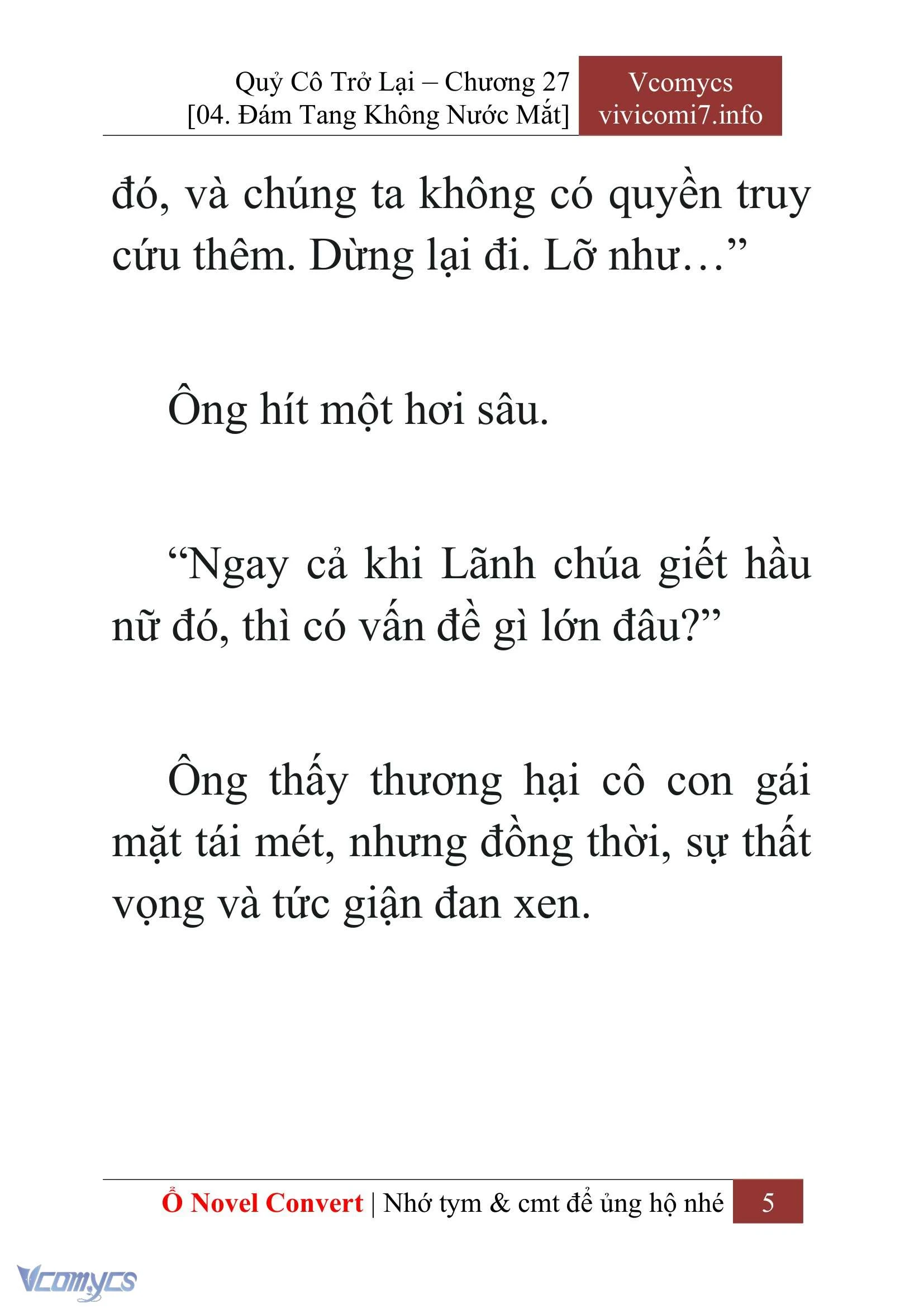 [Novel] Quý Cô Trở Lại Chapter  27 - 7