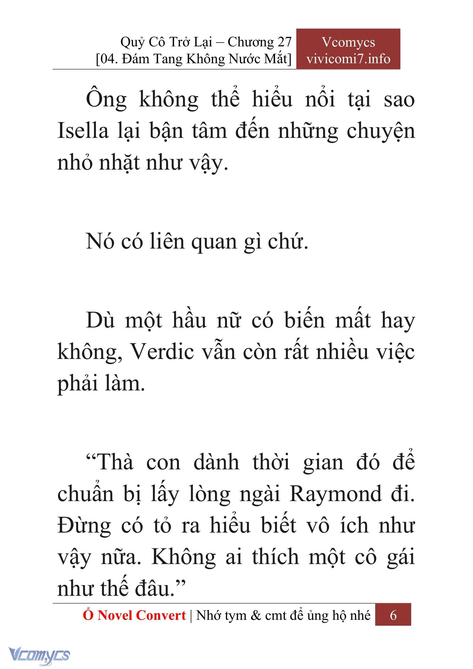 [Novel] Quý Cô Trở Lại Chapter  27 - 8