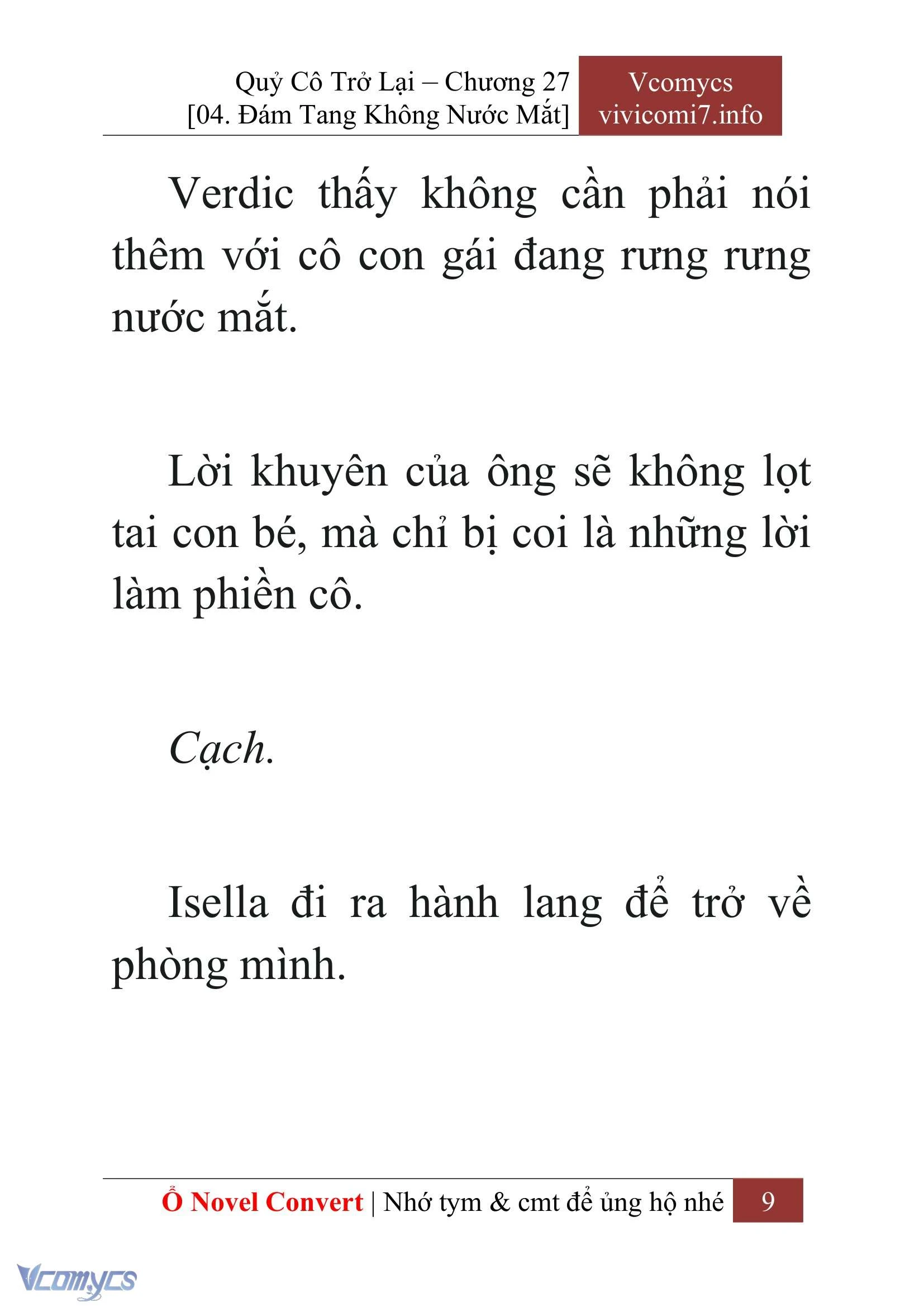 [Novel] Quý Cô Trở Lại Chapter  27 - 11