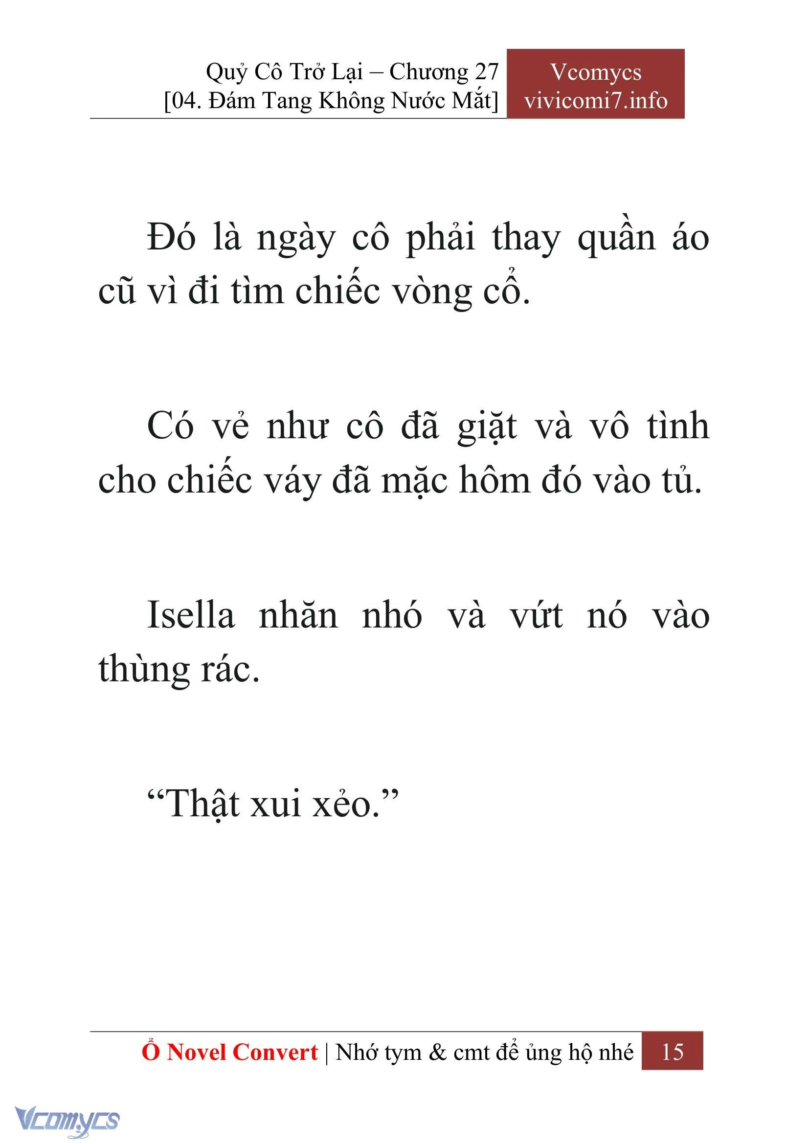 [Novel] Quý Cô Trở Lại Chapter  27 - 17