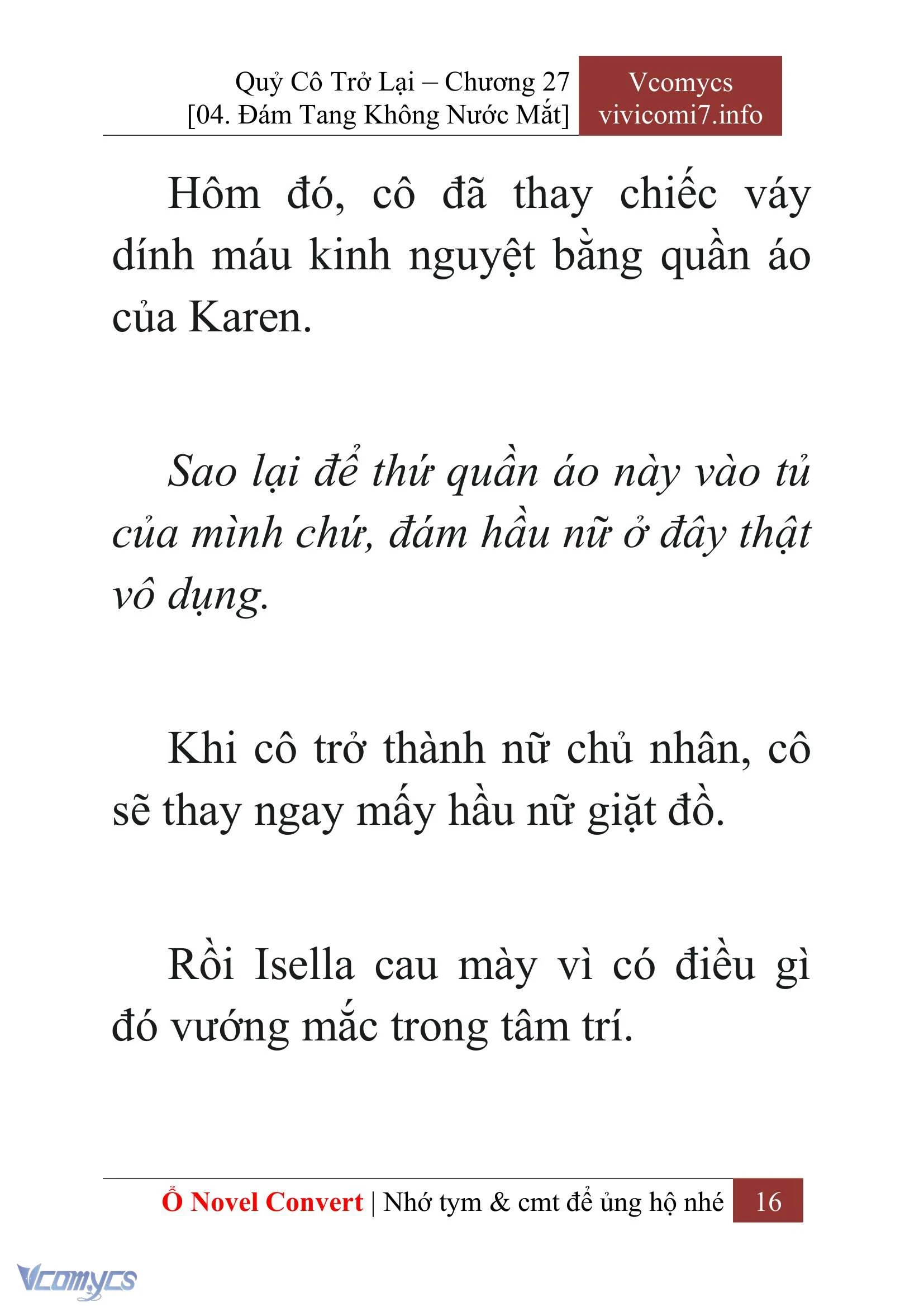[Novel] Quý Cô Trở Lại Chapter  27 - 18