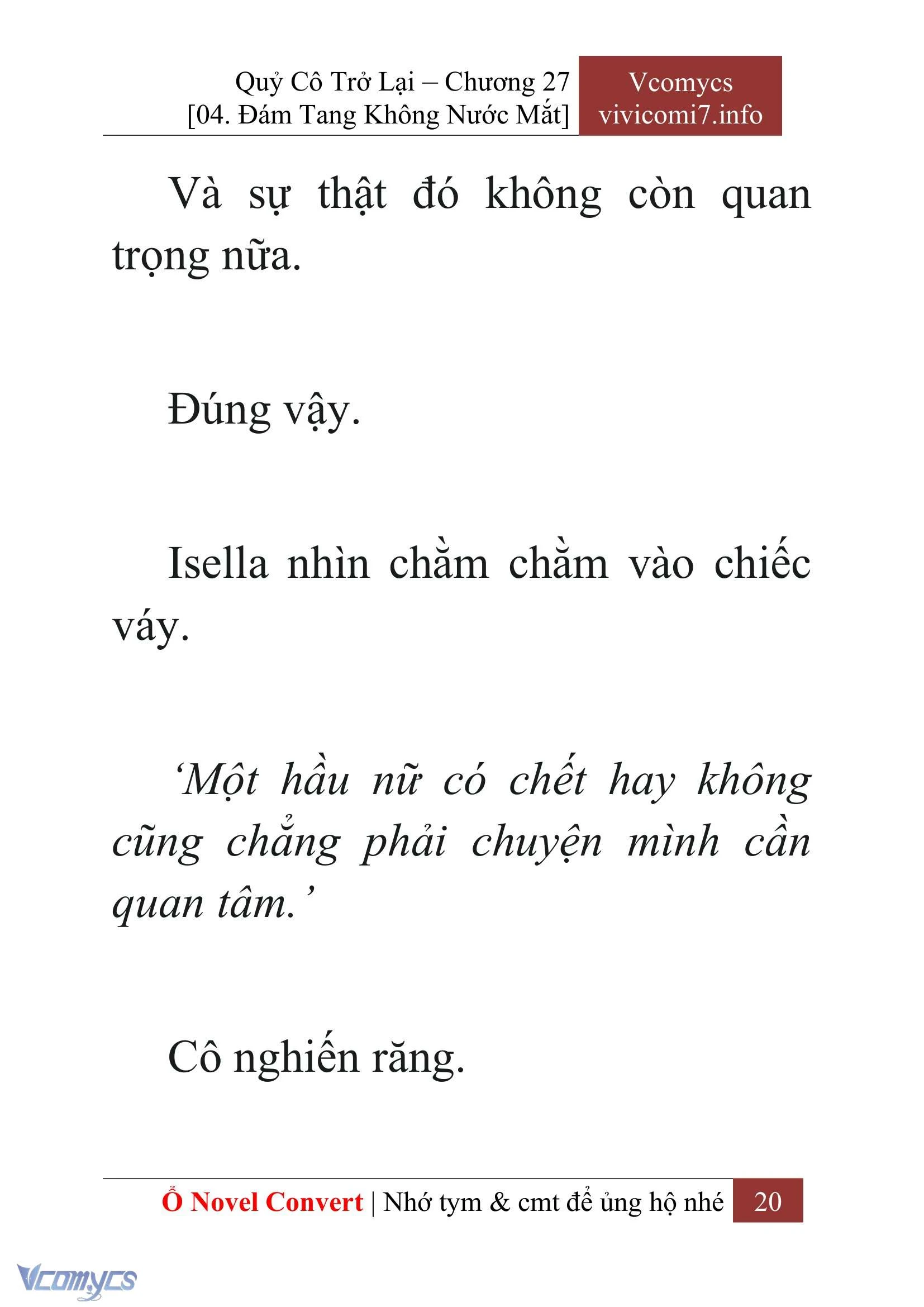 [Novel] Quý Cô Trở Lại Chapter  27 - 22