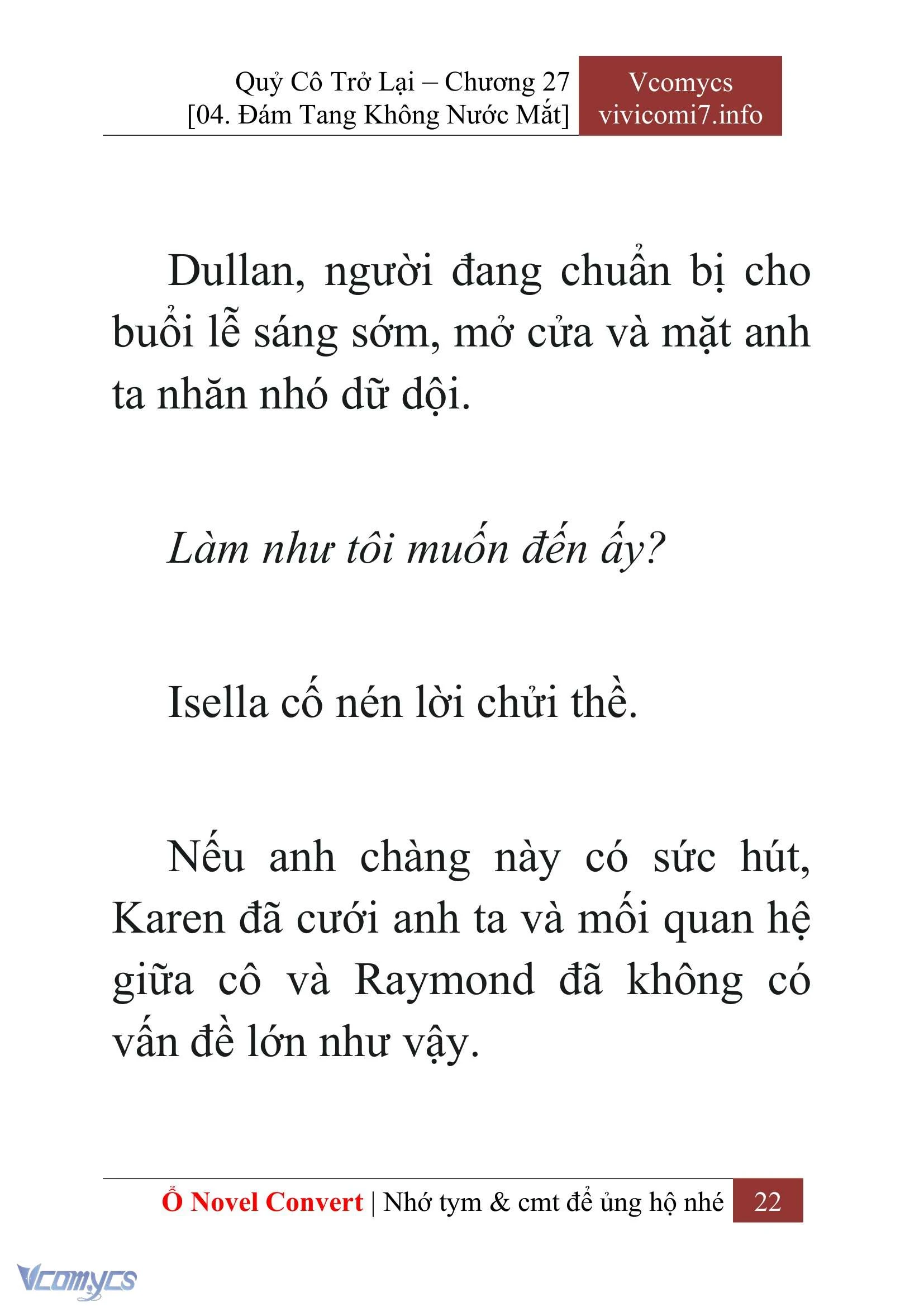 [Novel] Quý Cô Trở Lại Chapter  27 - 24