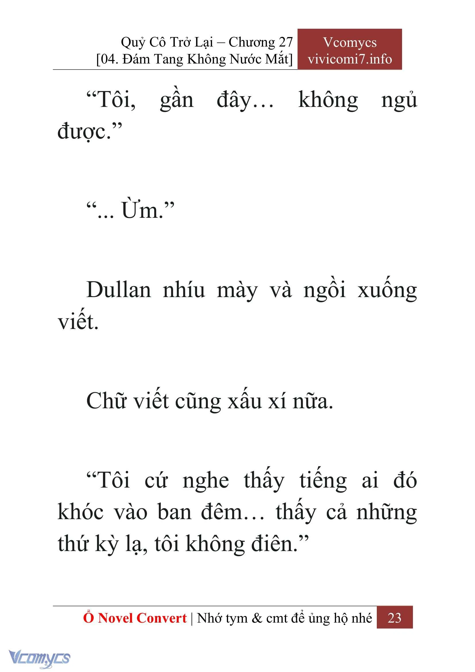 [Novel] Quý Cô Trở Lại Chapter  27 - 25