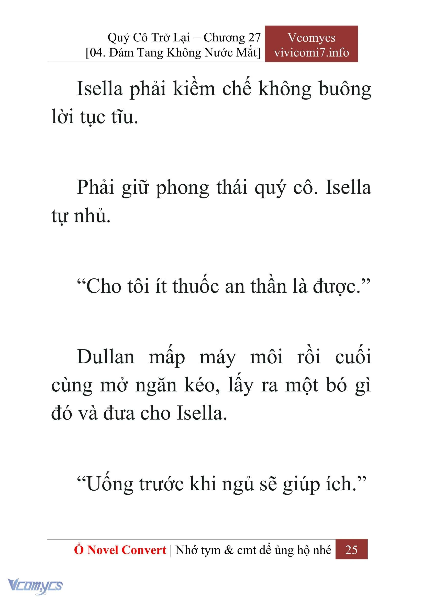 [Novel] Quý Cô Trở Lại Chapter  27 - 27