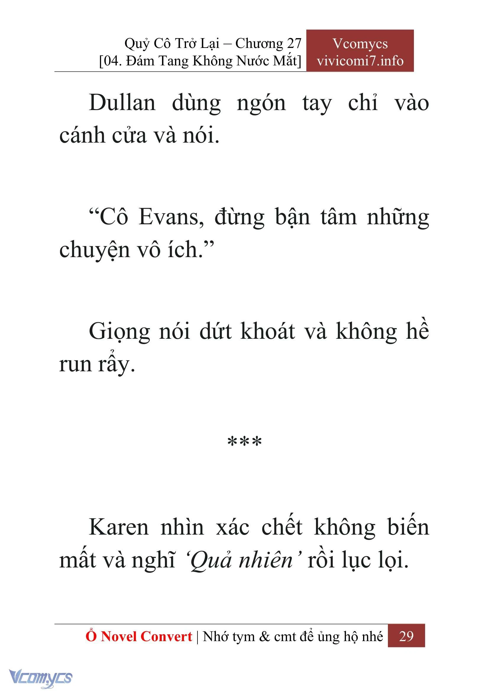 [Novel] Quý Cô Trở Lại Chapter  27 - 31