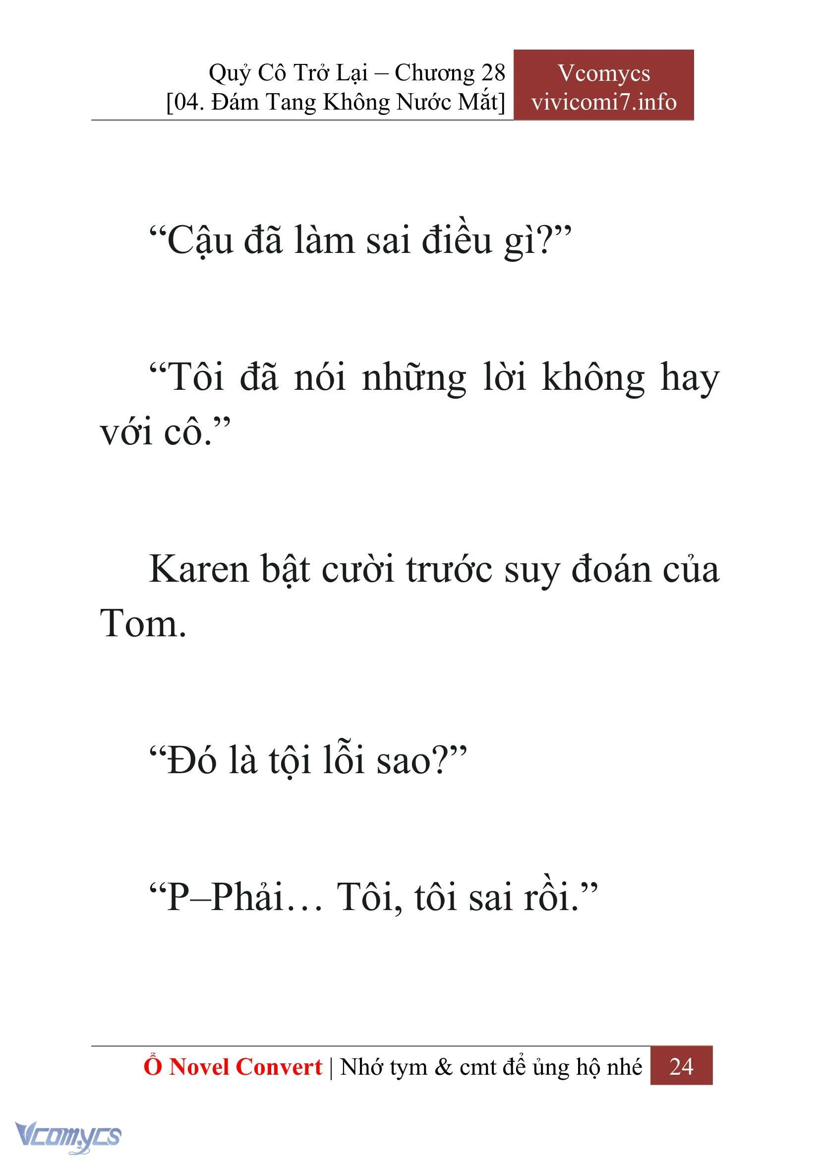 [Novel] Quý Cô Trở Lại Chapter  28 - 26