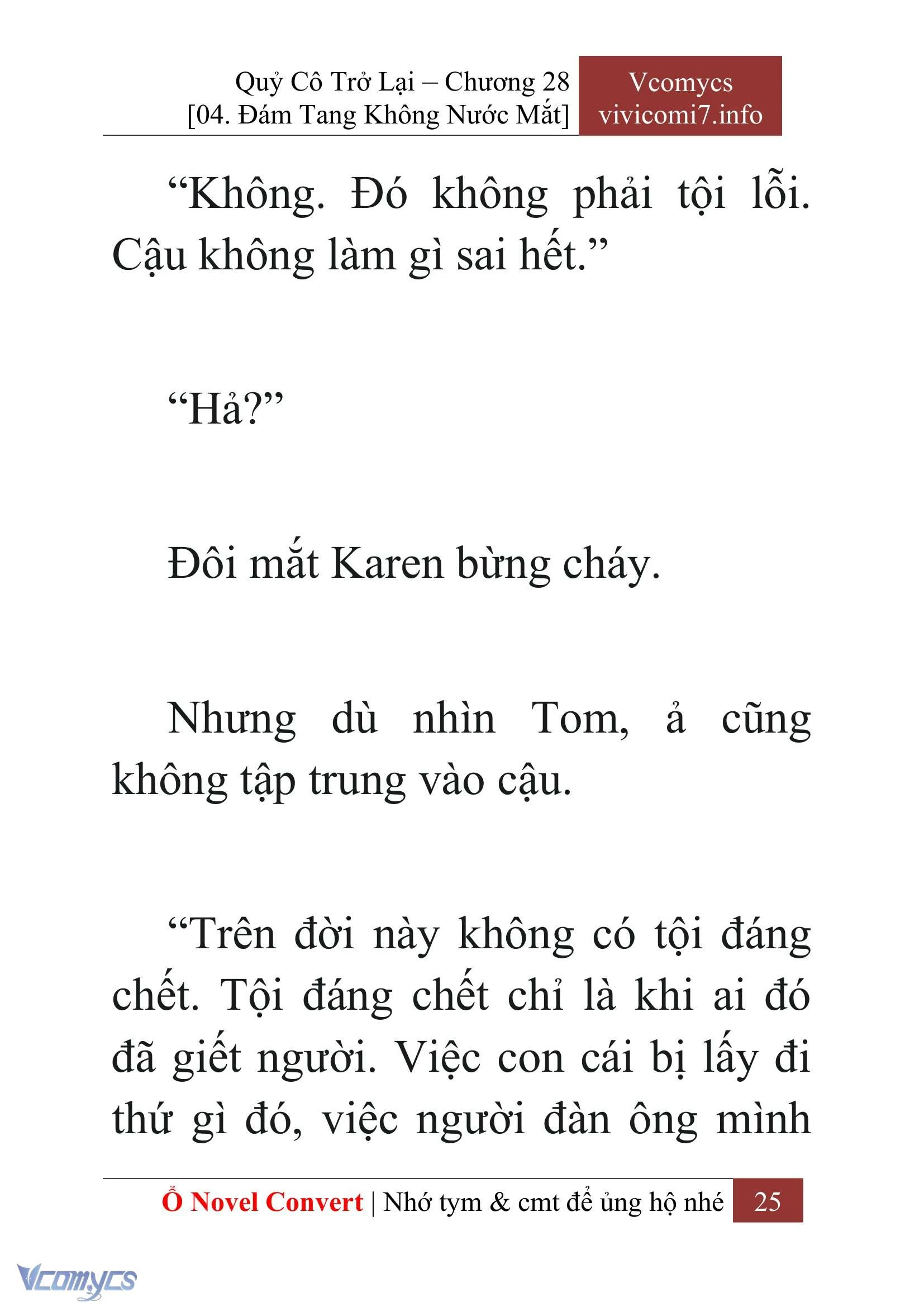 [Novel] Quý Cô Trở Lại Chapter  28 - 27