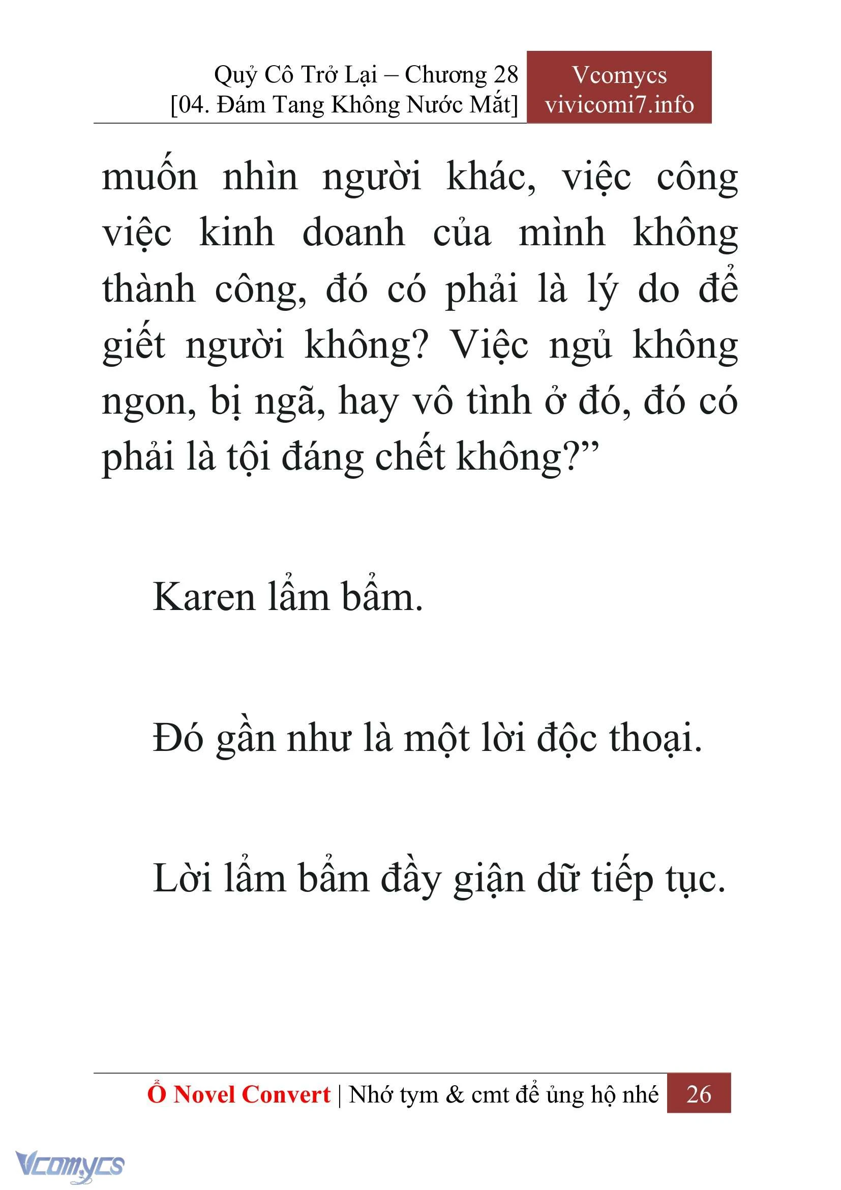 [Novel] Quý Cô Trở Lại Chapter  28 - 28