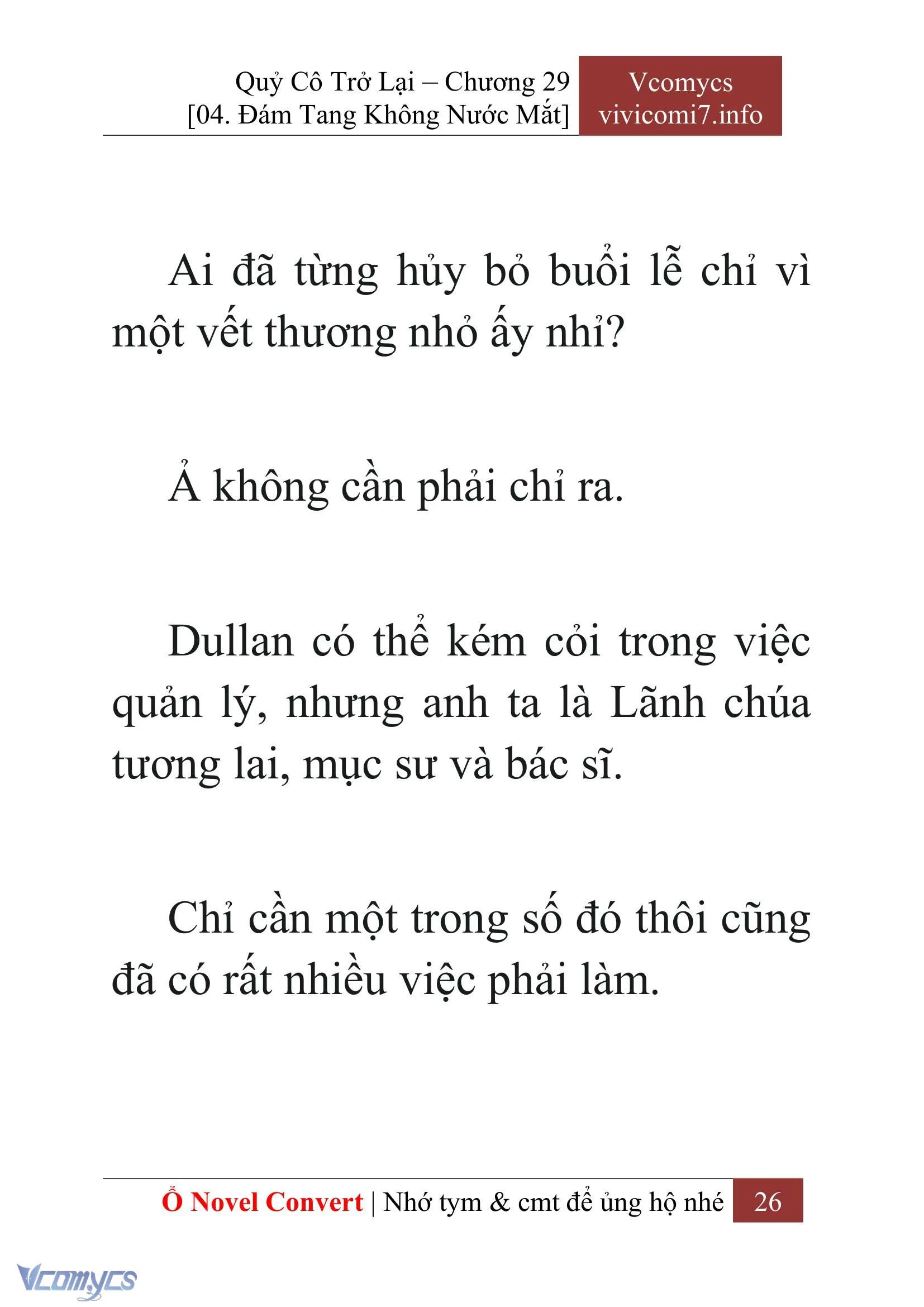 [Novel] Quý Cô Trở Lại Chapter  29 - 28