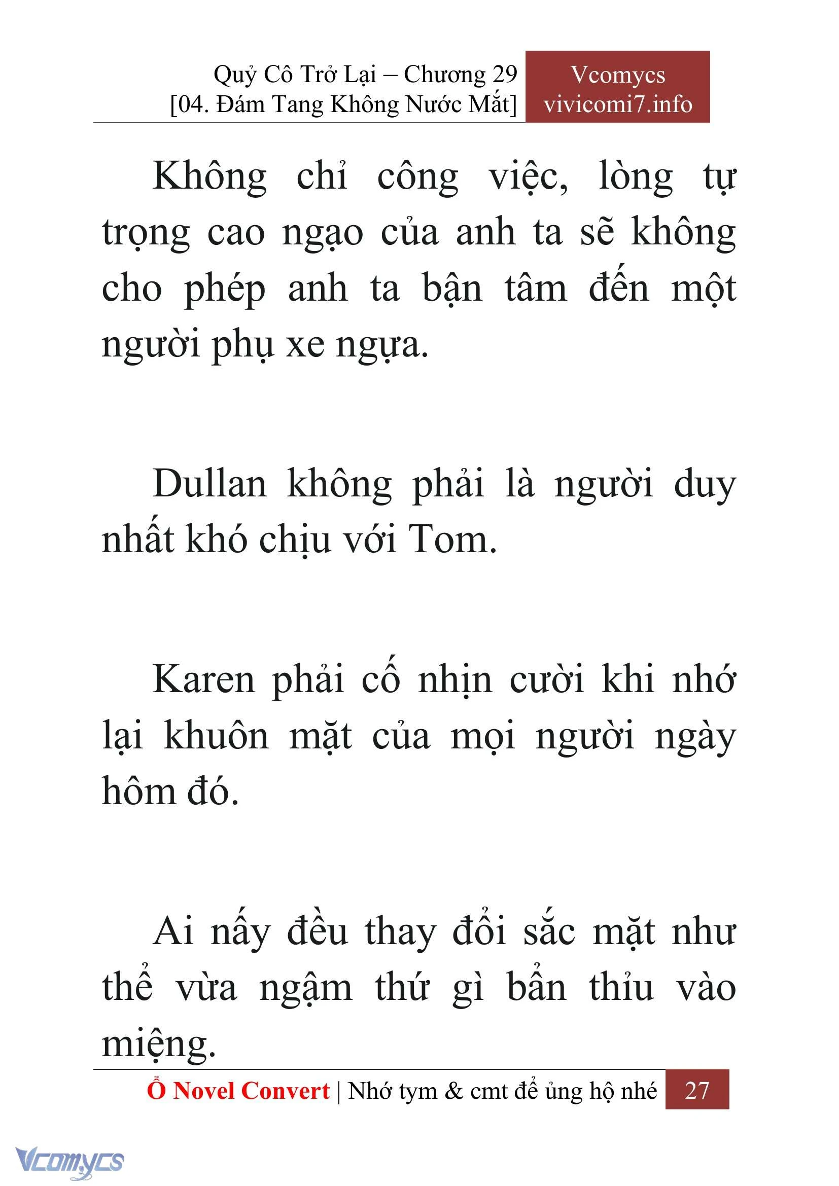 [Novel] Quý Cô Trở Lại Chapter  29 - 29