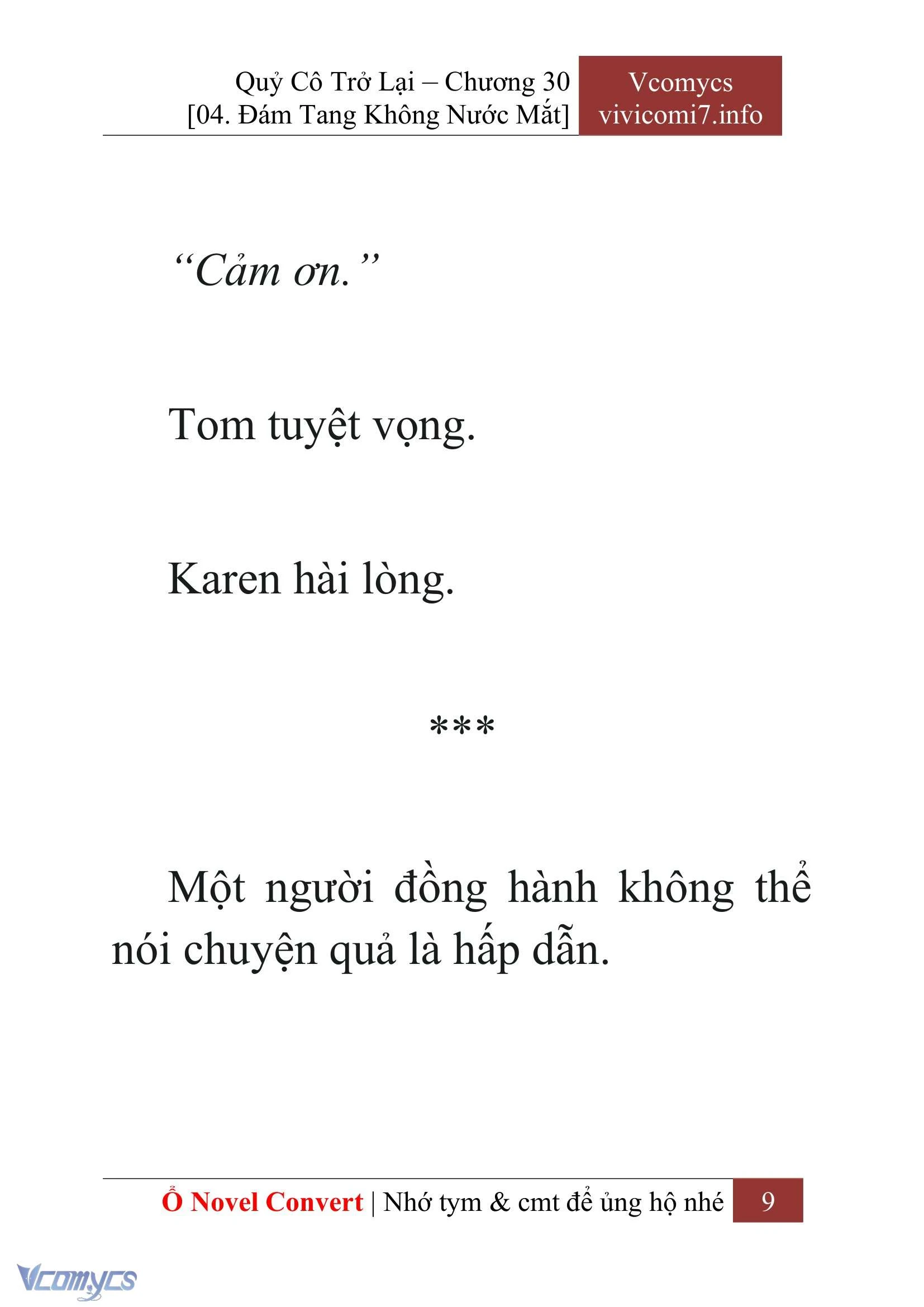 [Novel] Quý Cô Trở Lại Chapter  30 - 11