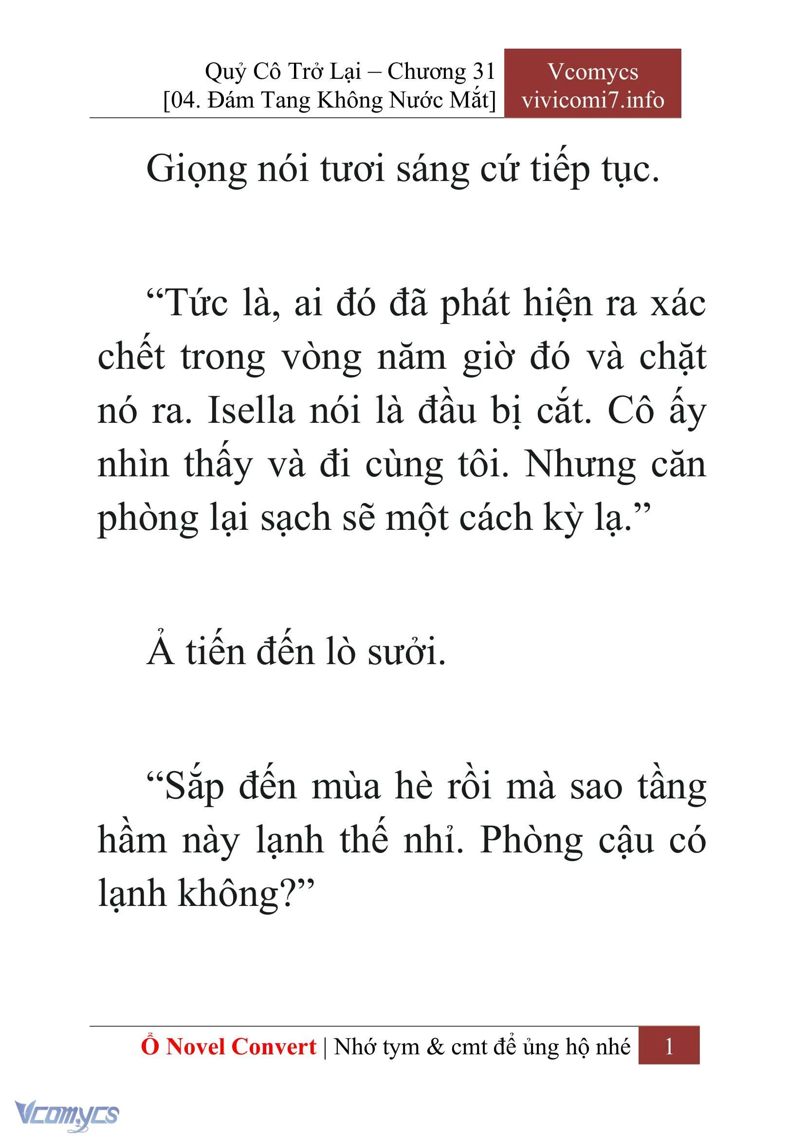 [Novel] Quý Cô Trở Lại Chapter  31 - 3