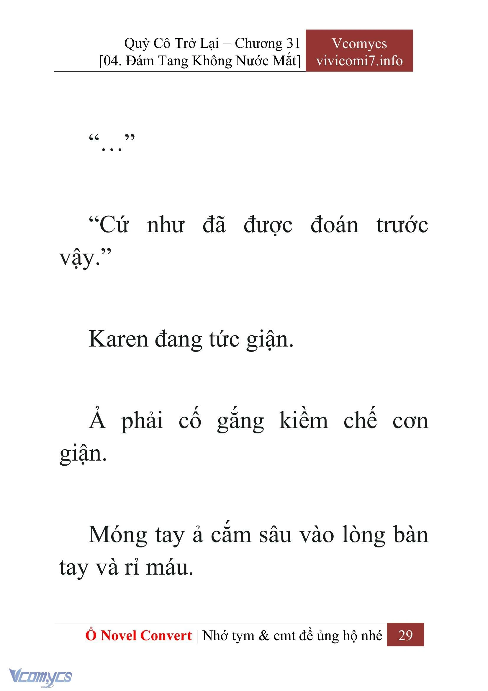 [Novel] Quý Cô Trở Lại Chapter  31 - 31