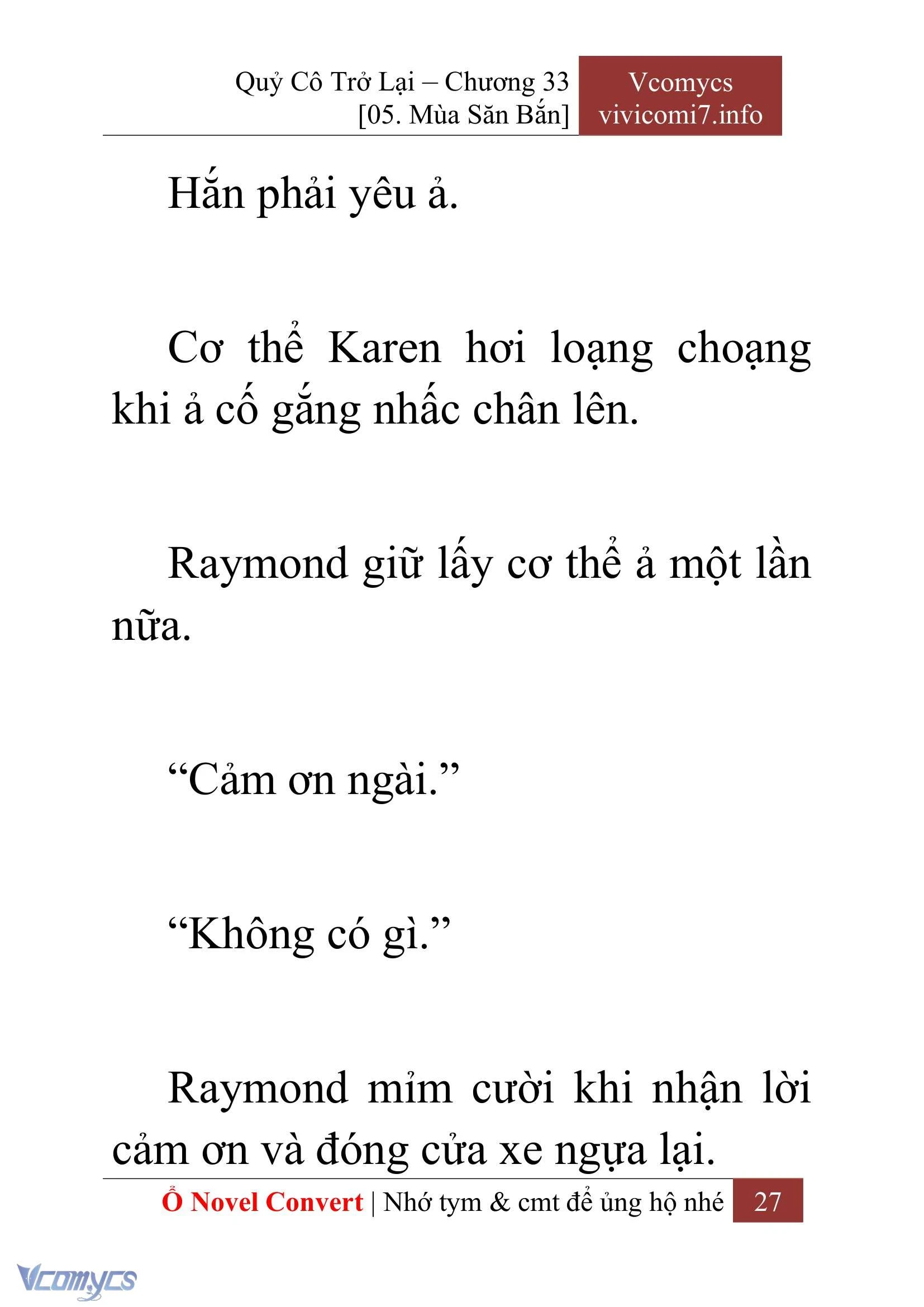 [Novel] Quý Cô Trở Lại Chapter  33 - 29