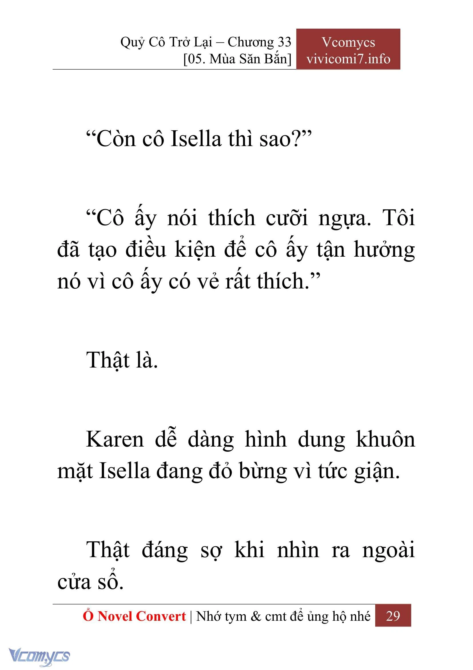 [Novel] Quý Cô Trở Lại Chapter  33 - 31