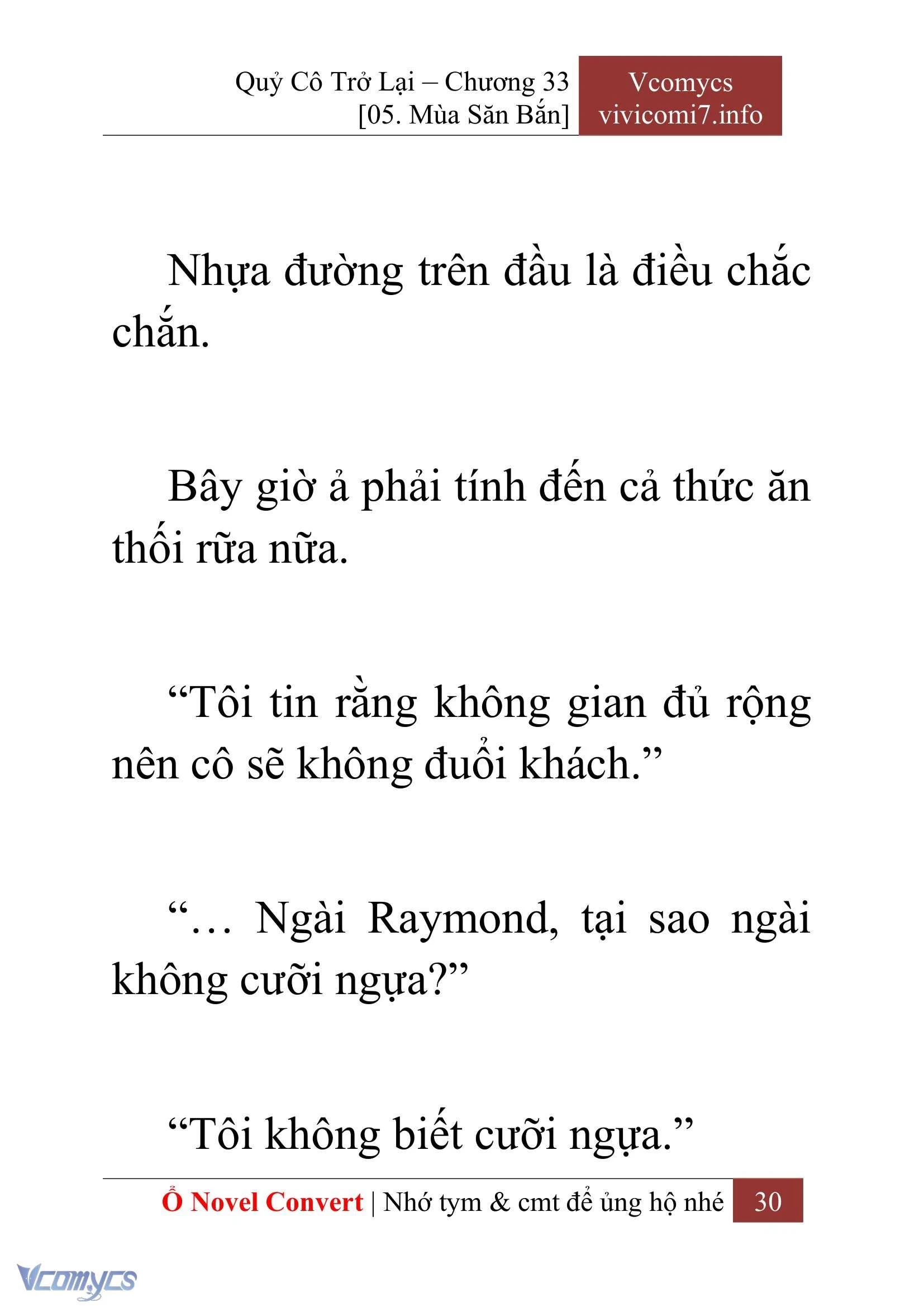 [Novel] Quý Cô Trở Lại Chapter  33 - 32