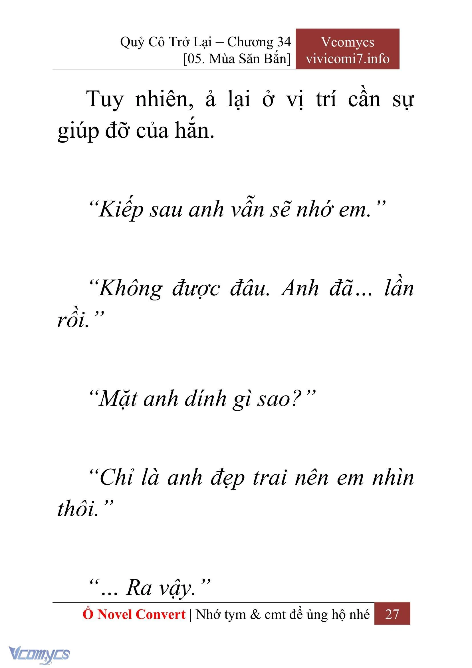 [Novel] Quý Cô Trở Lại Chapter  34 - 29