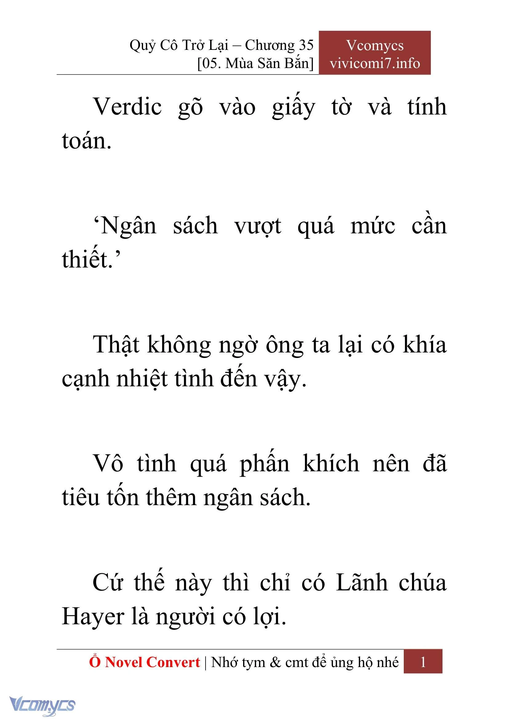 [Novel] Quý Cô Trở Lại Chapter  35 - 3