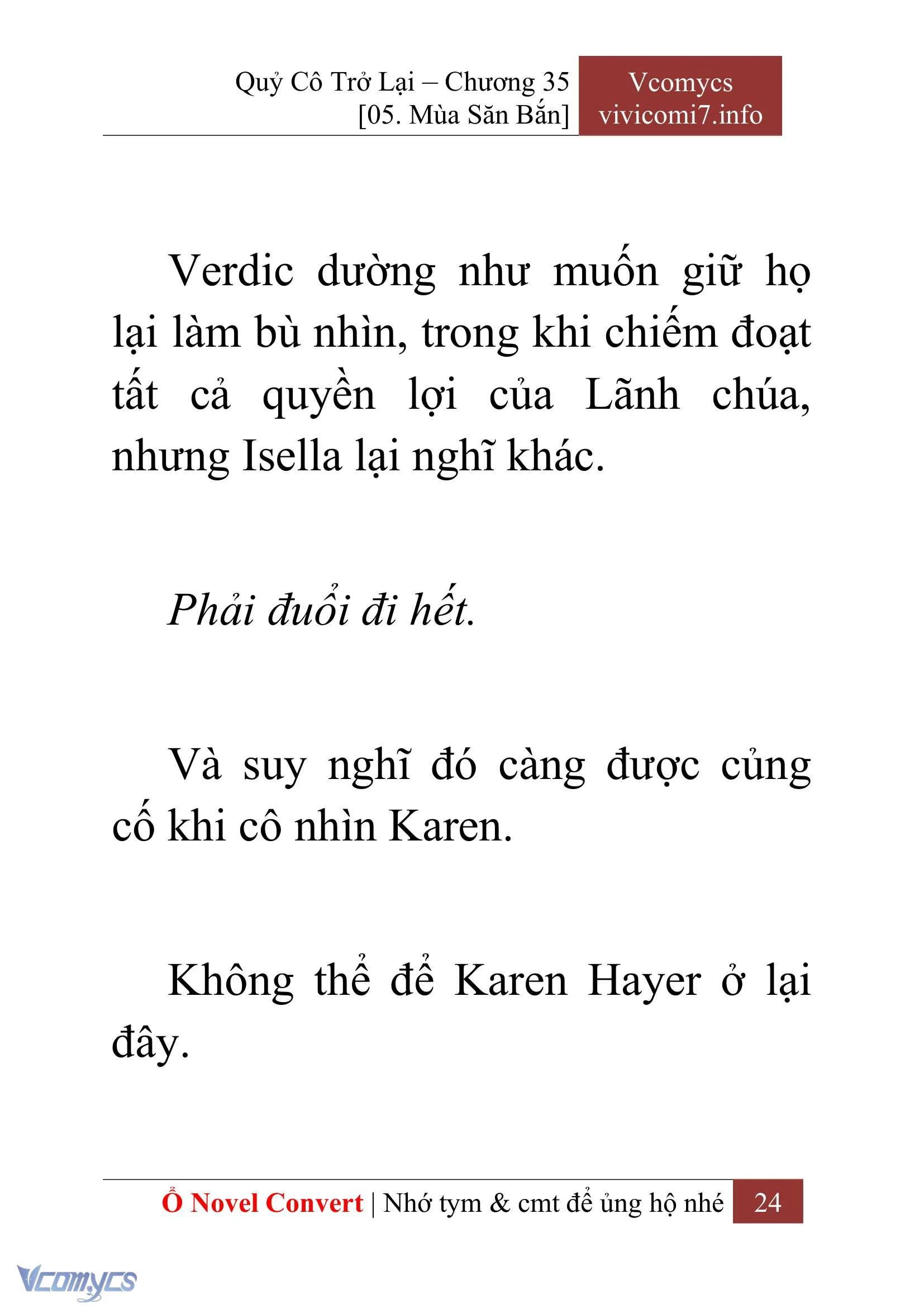 [Novel] Quý Cô Trở Lại Chapter  35 - 26