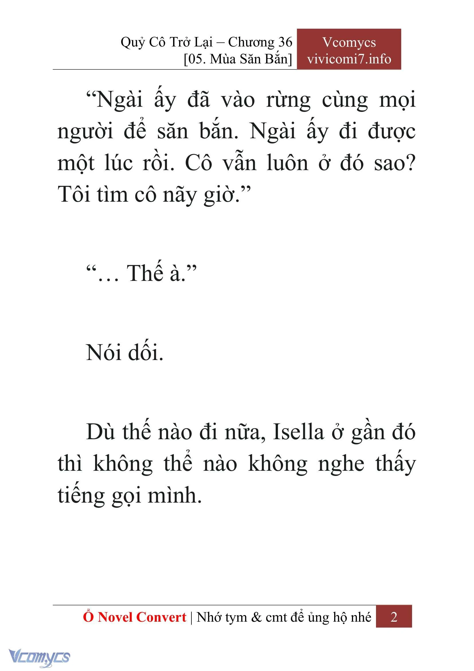 [Novel] Quý Cô Trở Lại Chapter  36 - 4