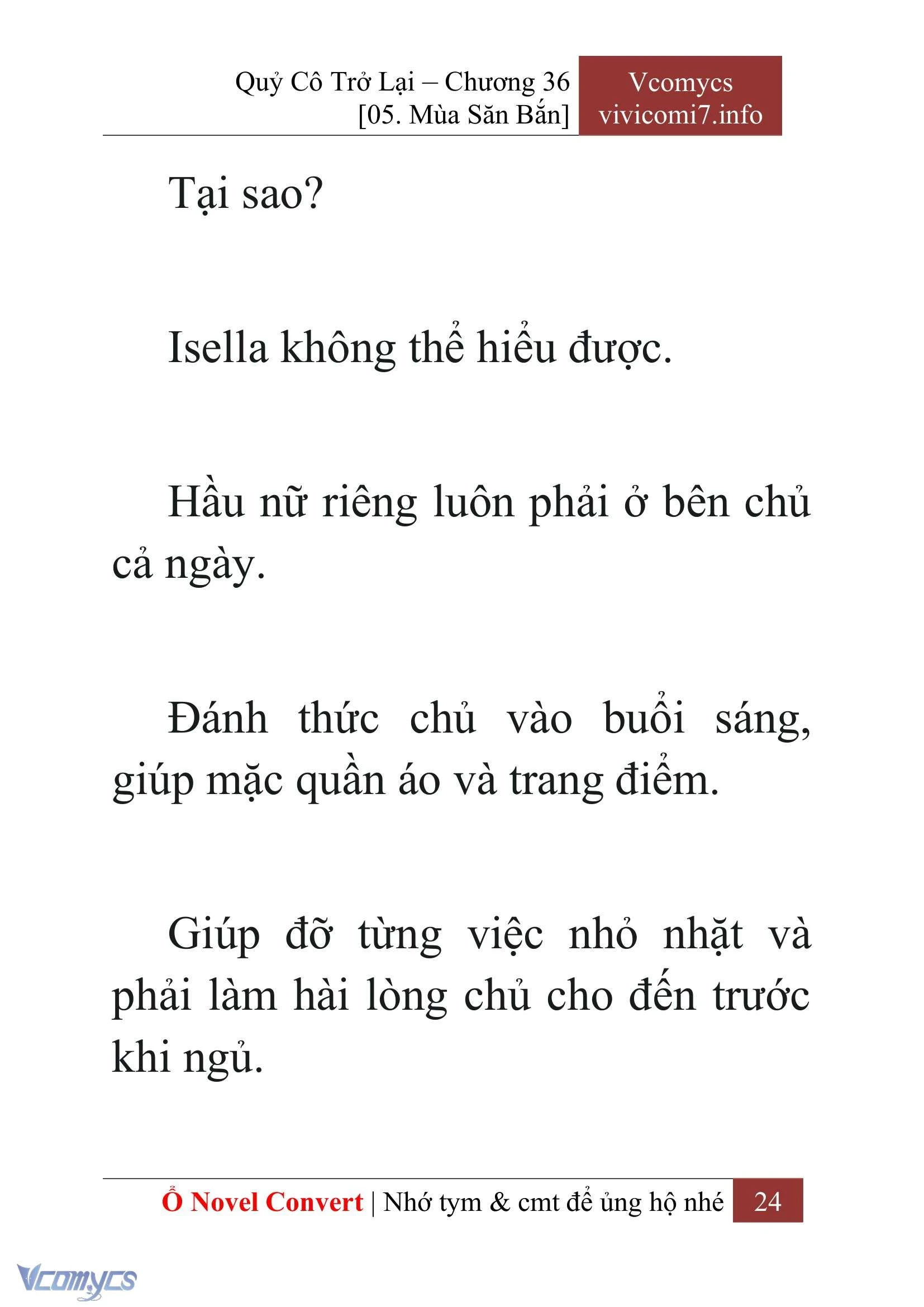 [Novel] Quý Cô Trở Lại Chapter  36 - 26