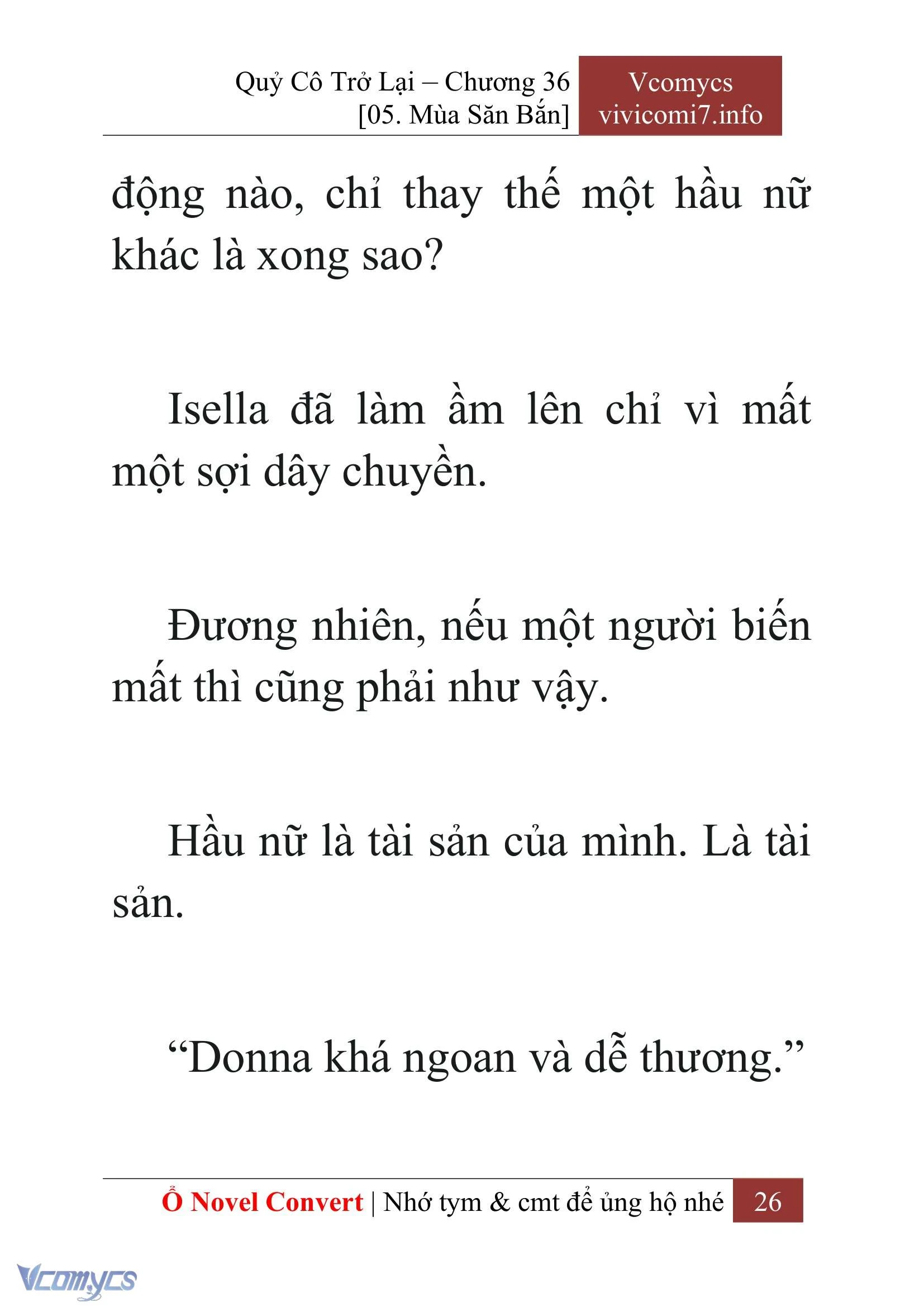 [Novel] Quý Cô Trở Lại Chapter  36 - 28