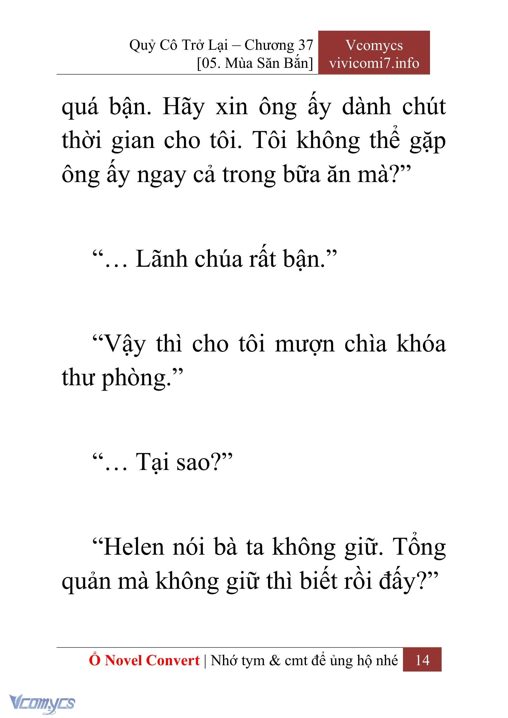[Novel] Quý Cô Trở Lại Chapter  37 - 16