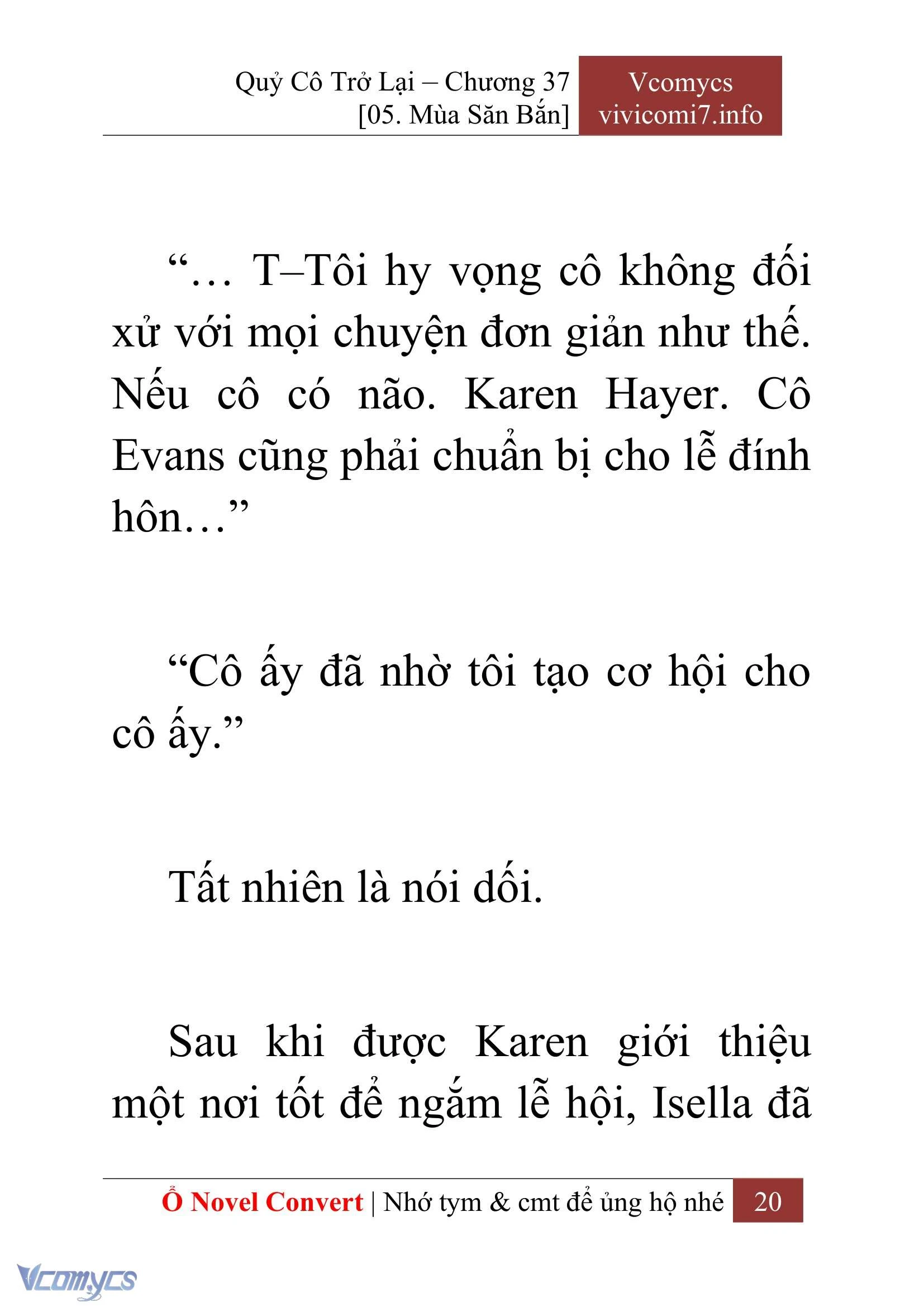[Novel] Quý Cô Trở Lại Chapter  37 - 22