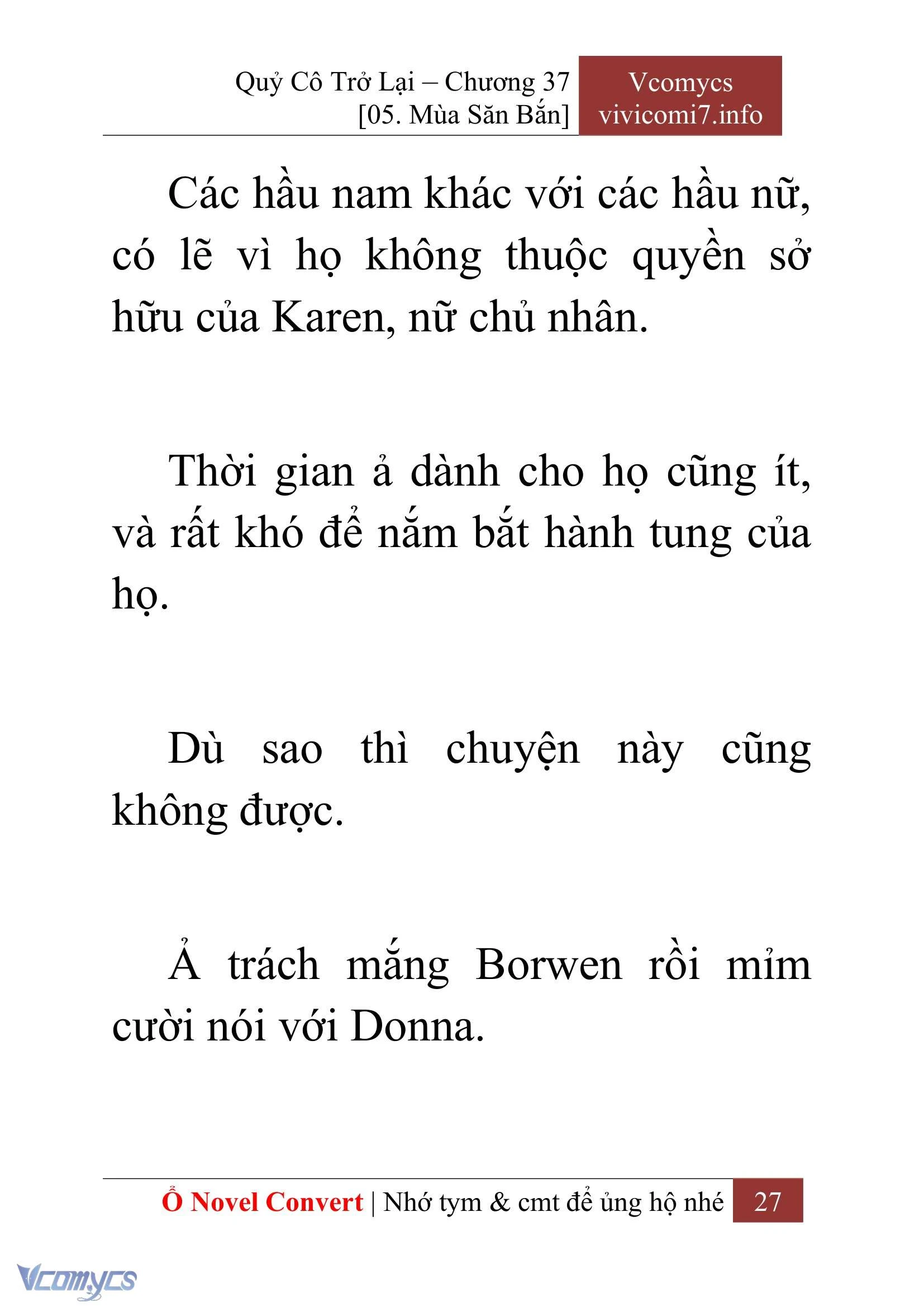 [Novel] Quý Cô Trở Lại Chapter  37 - 29