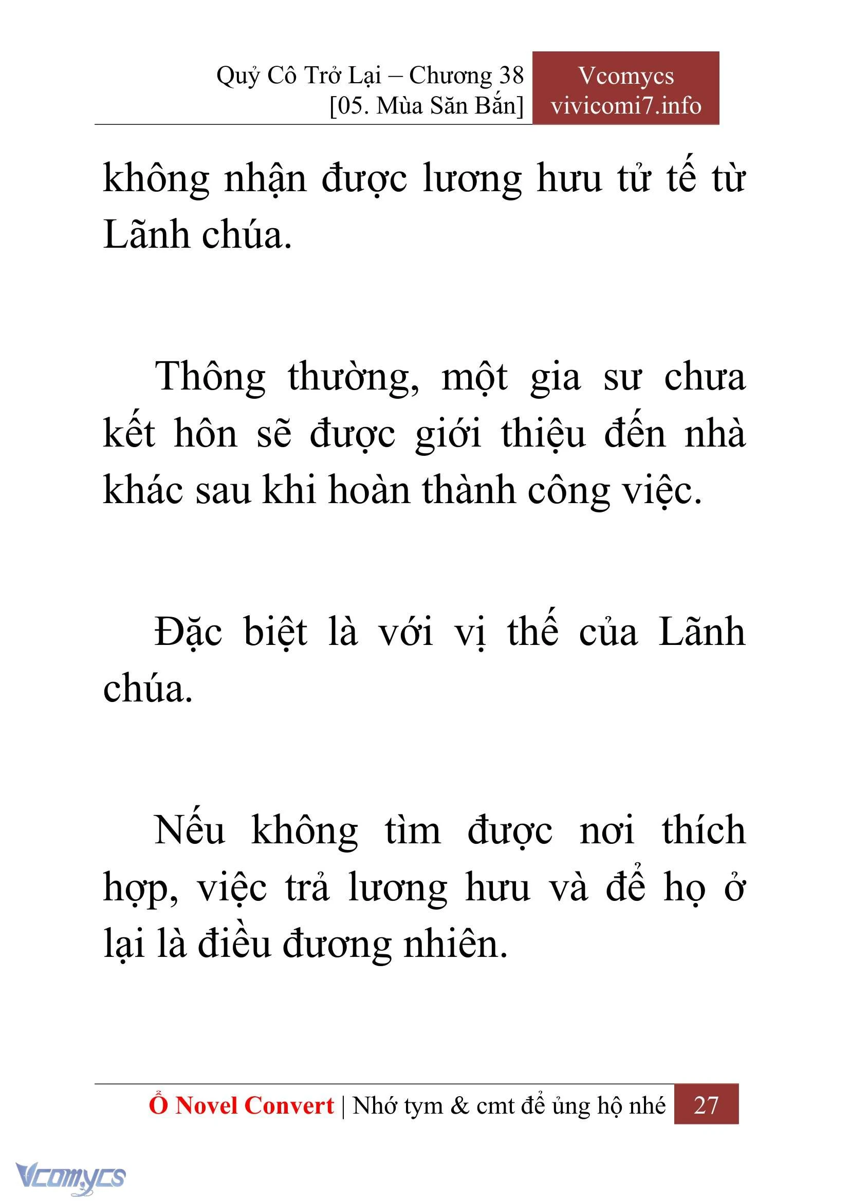 [Novel] Quý Cô Trở Lại Chapter  38 - 29