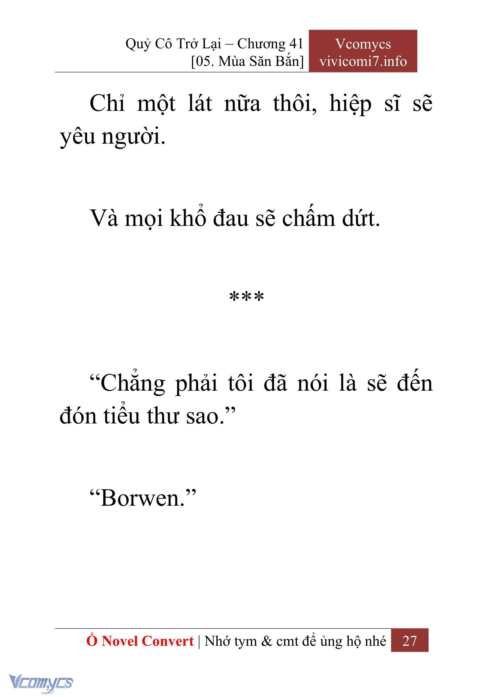 [Novel] Quý Cô Trở Lại Chapter  41 - 29