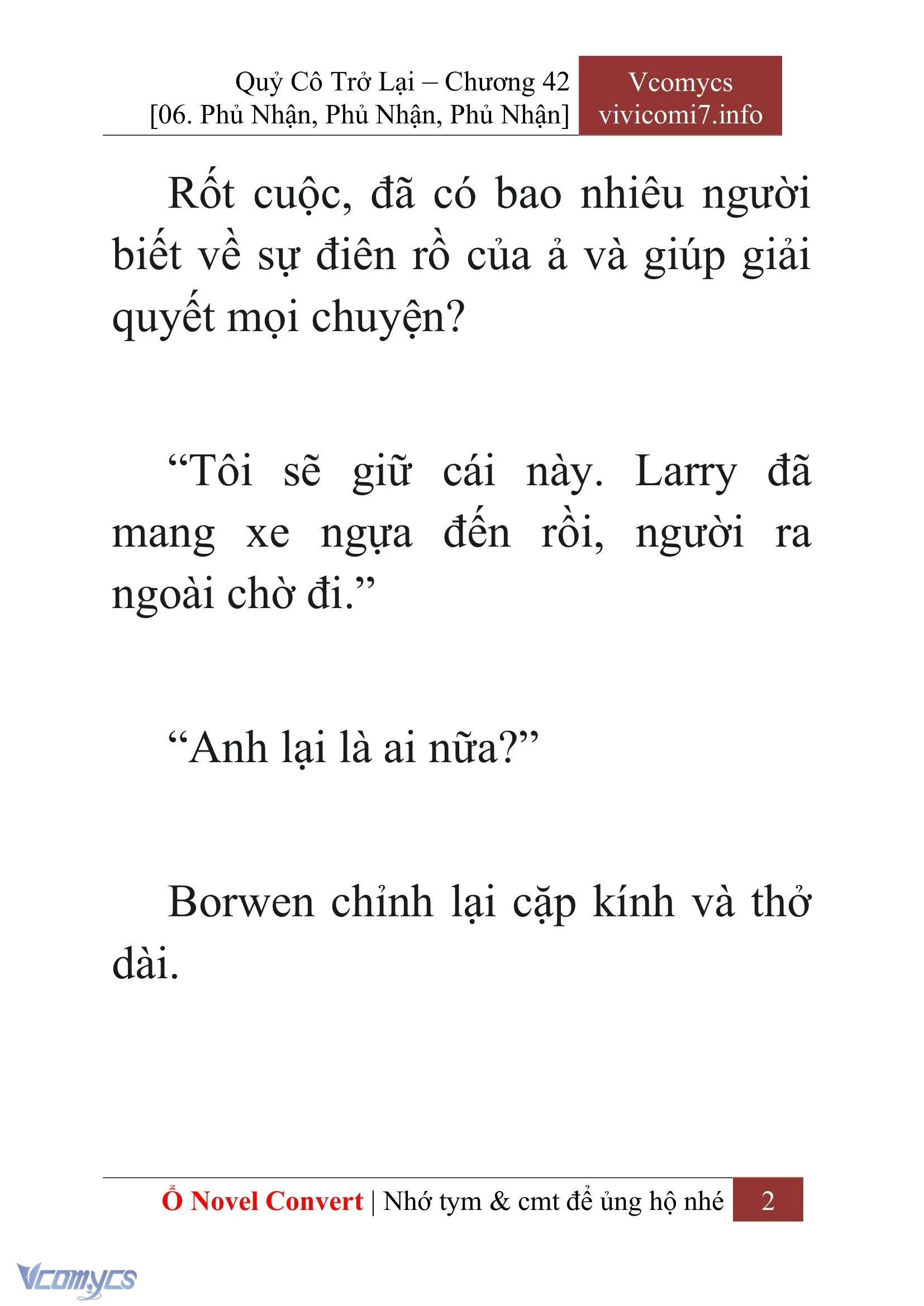 [Novel] Quý Cô Trở Lại Chapter  42 - 4