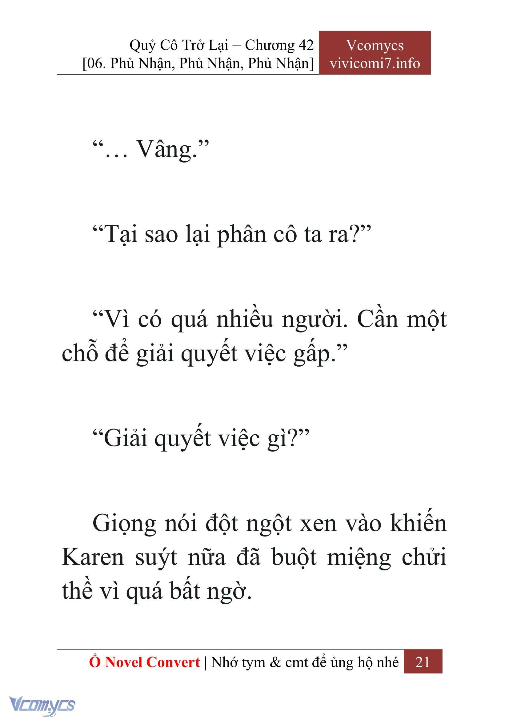 [Novel] Quý Cô Trở Lại Chapter  42 - 23