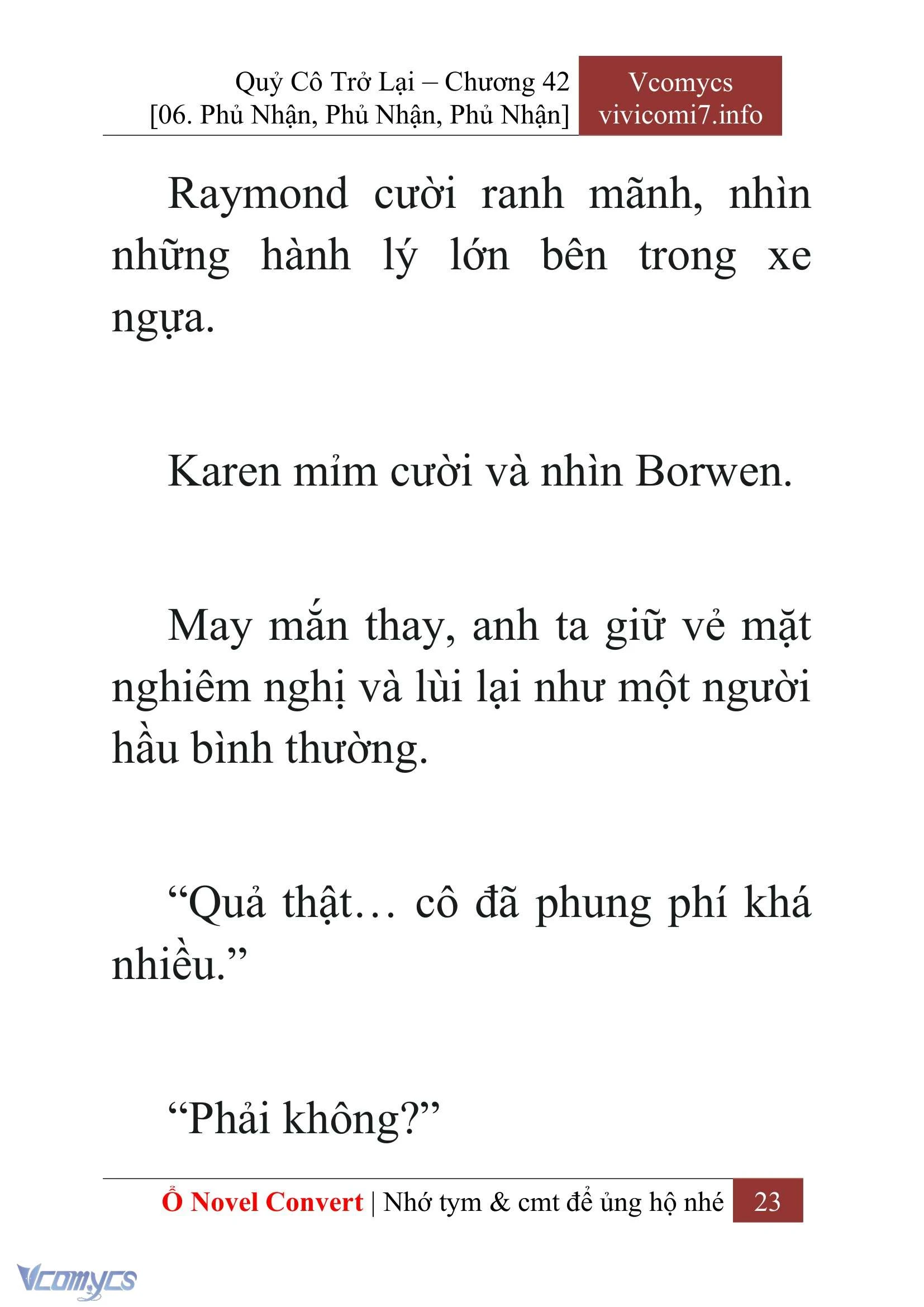 [Novel] Quý Cô Trở Lại Chapter  42 - 25