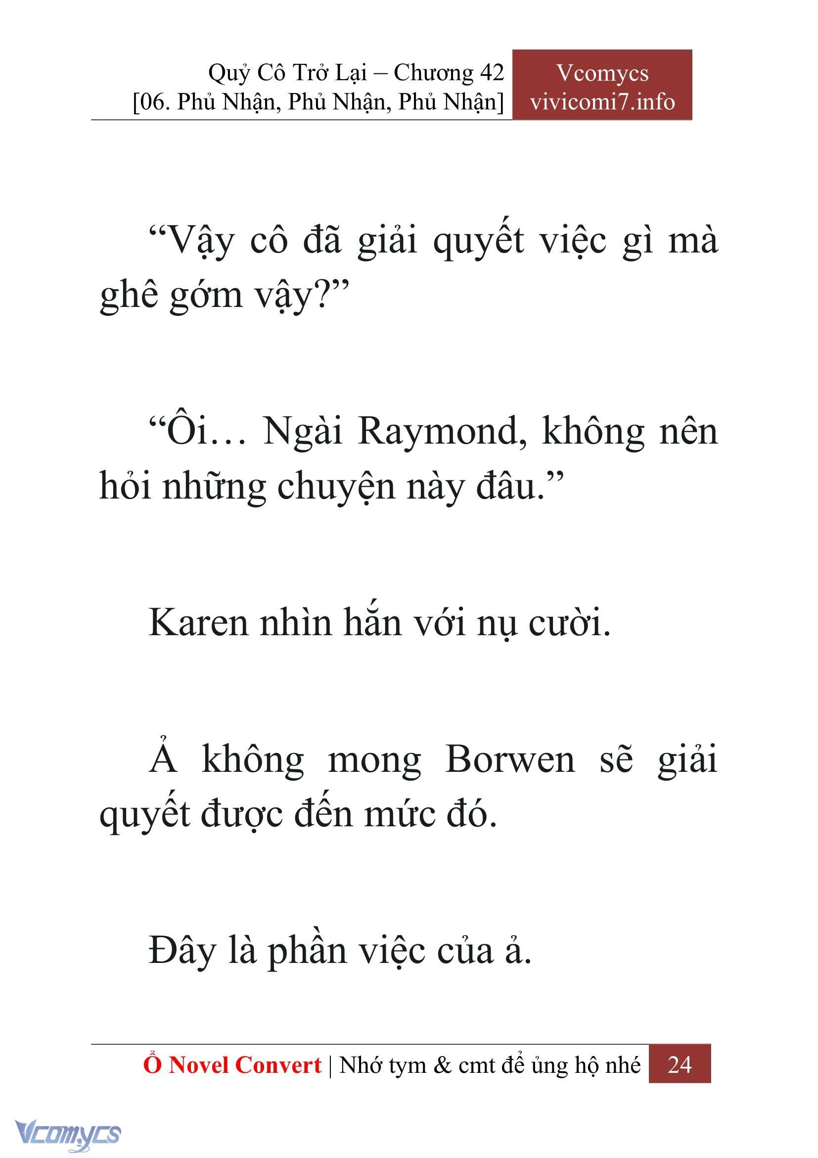 [Novel] Quý Cô Trở Lại Chapter  42 - 26