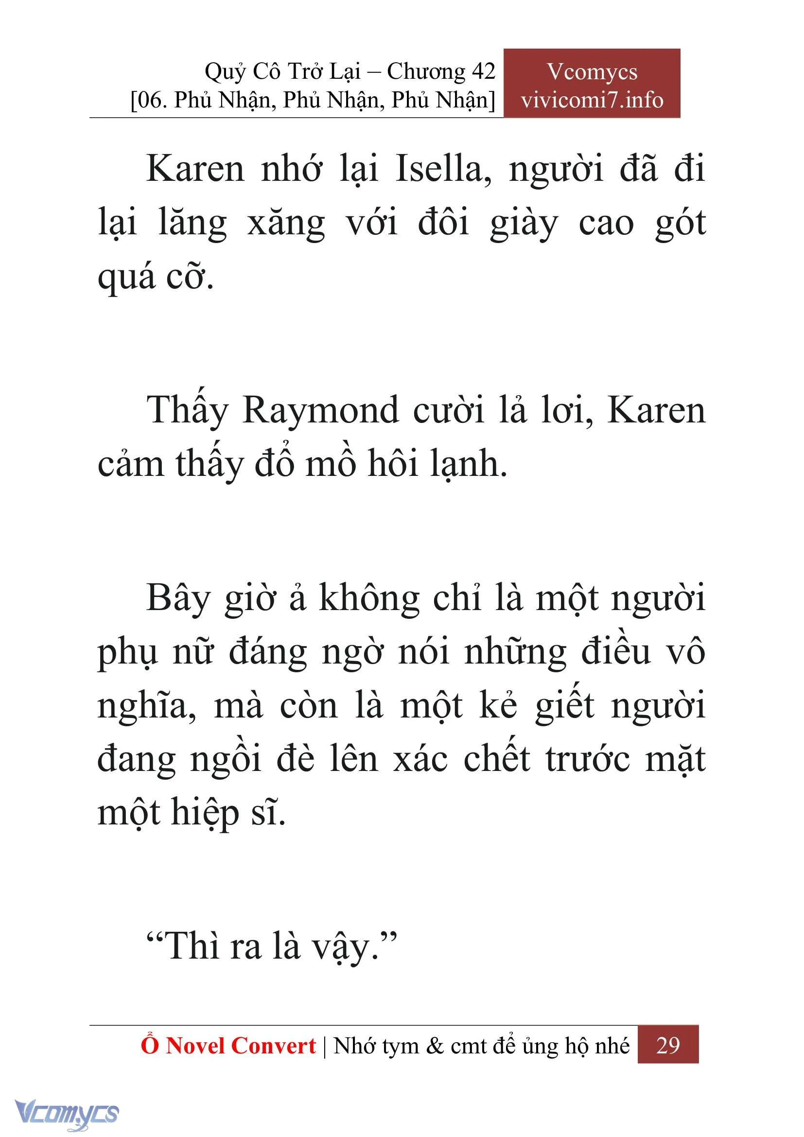 [Novel] Quý Cô Trở Lại Chapter  42 - 31