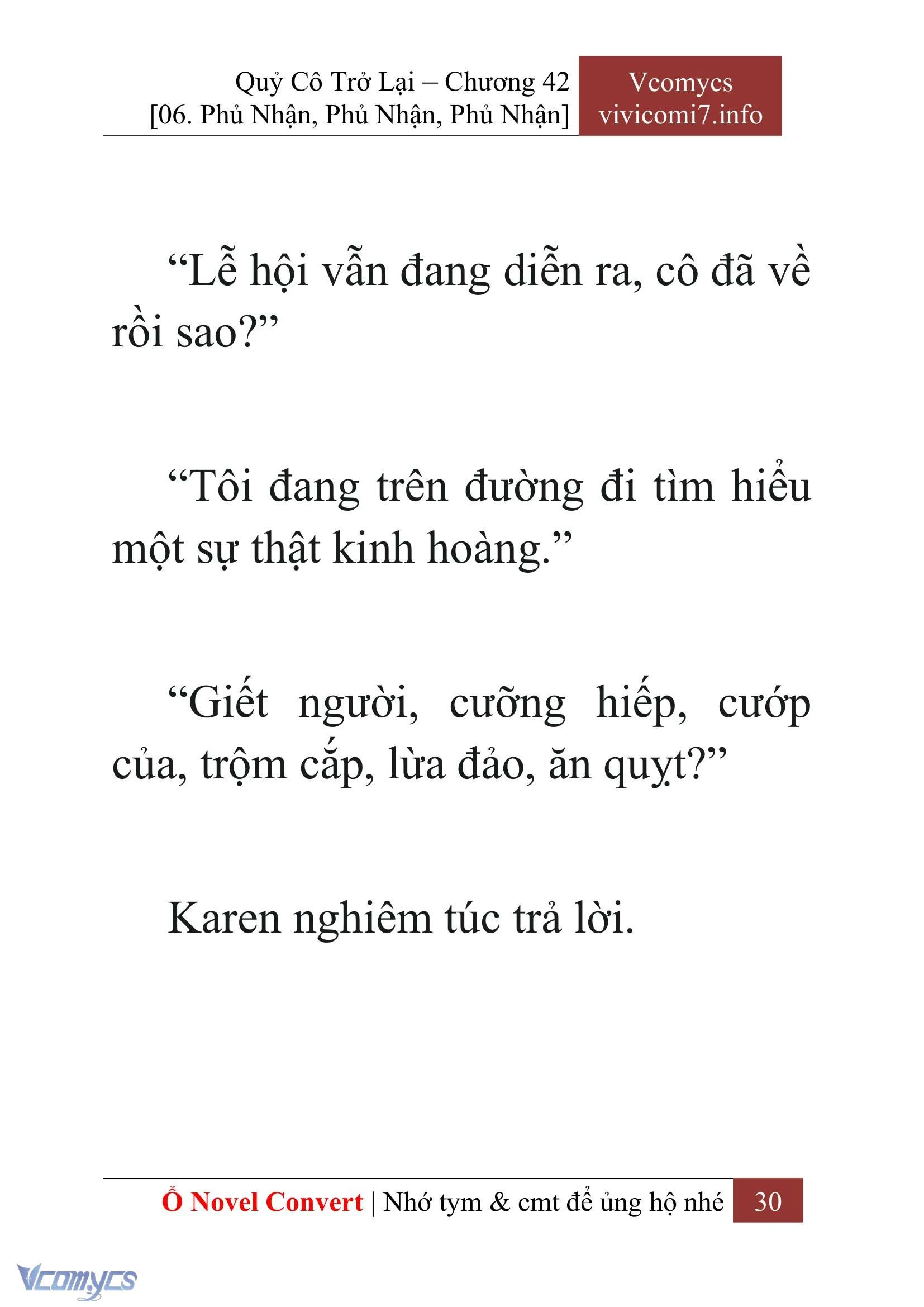 [Novel] Quý Cô Trở Lại Chapter  42 - 32