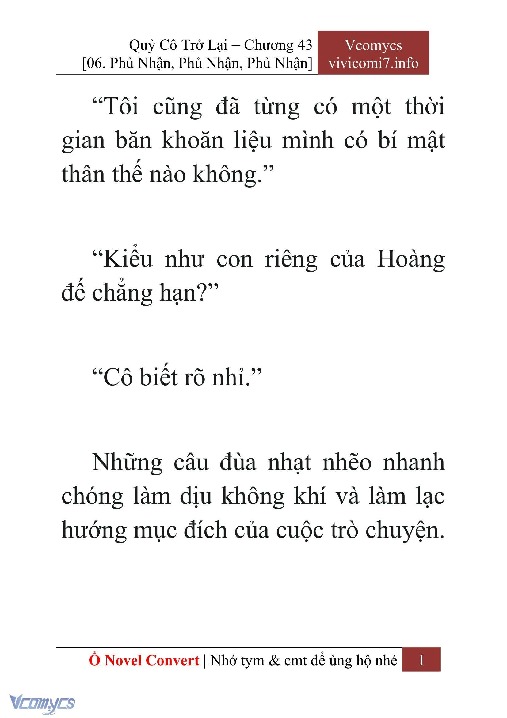 [Novel] Quý Cô Trở Lại Chapter  43 - 3