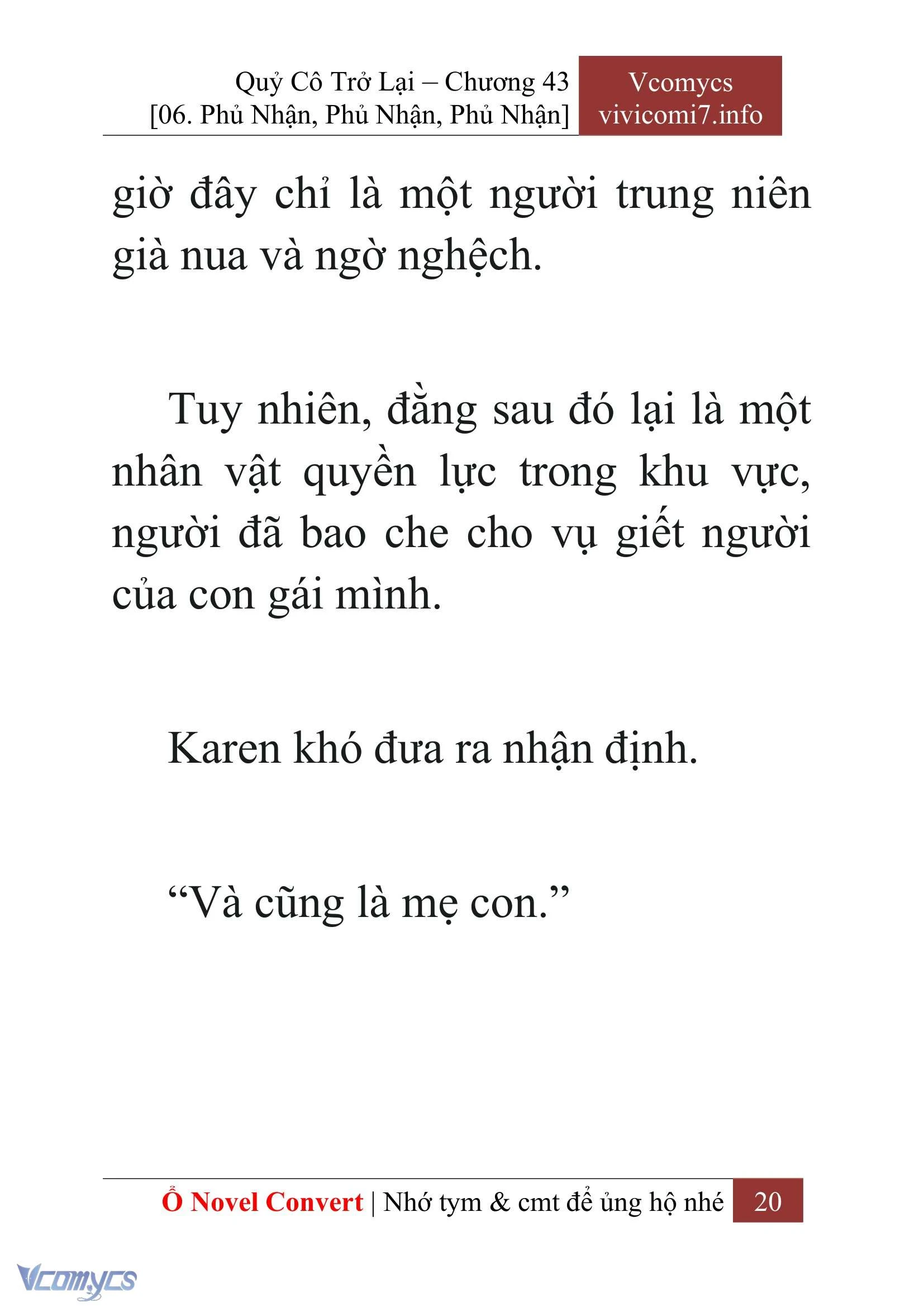 [Novel] Quý Cô Trở Lại Chapter  43 - 22