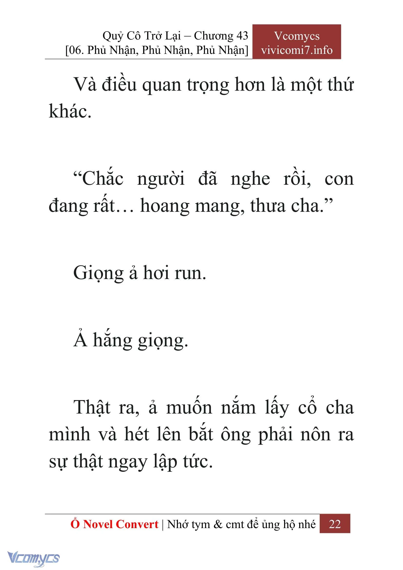 [Novel] Quý Cô Trở Lại Chapter  43 - 24
