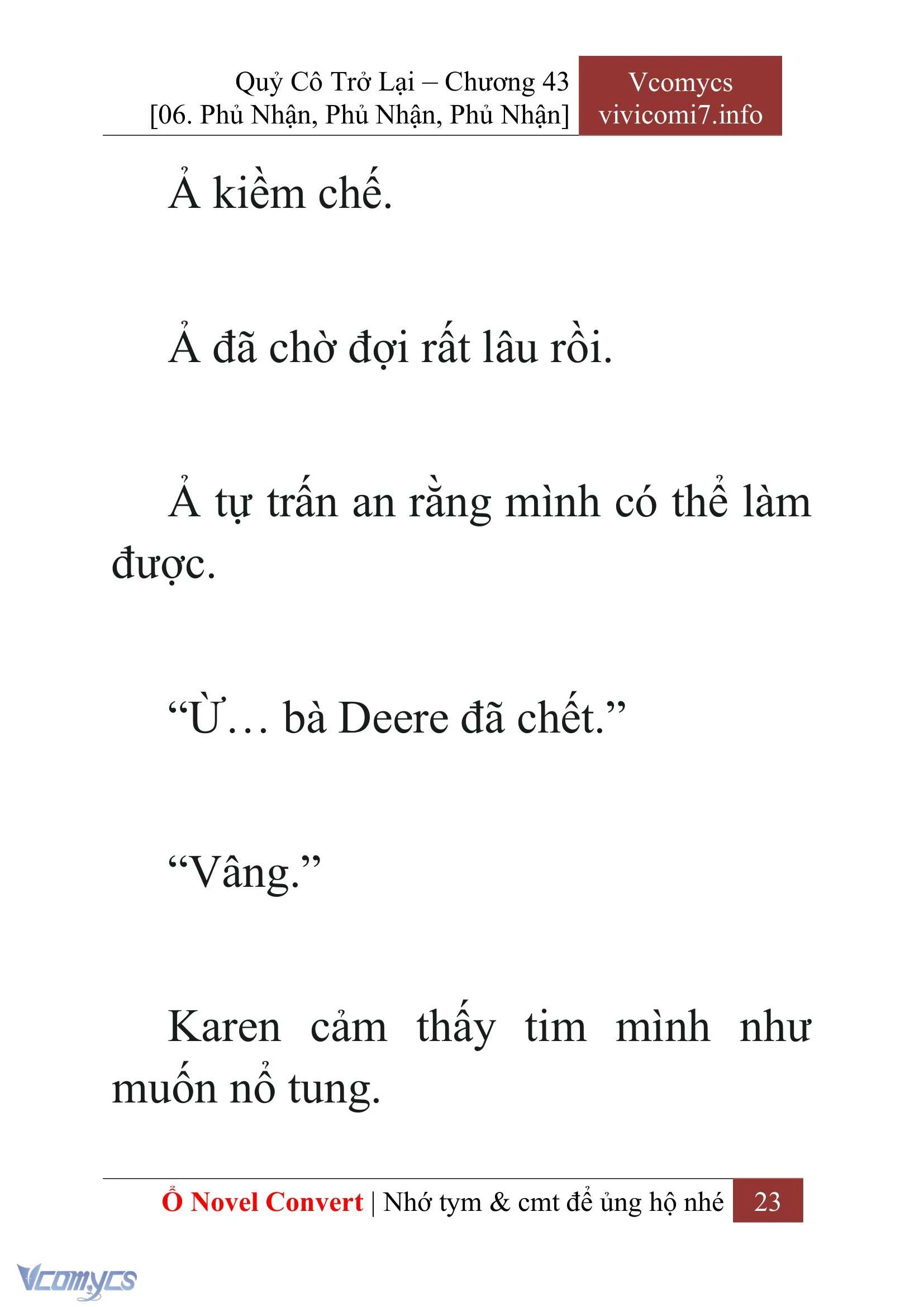 [Novel] Quý Cô Trở Lại Chapter  43 - 25