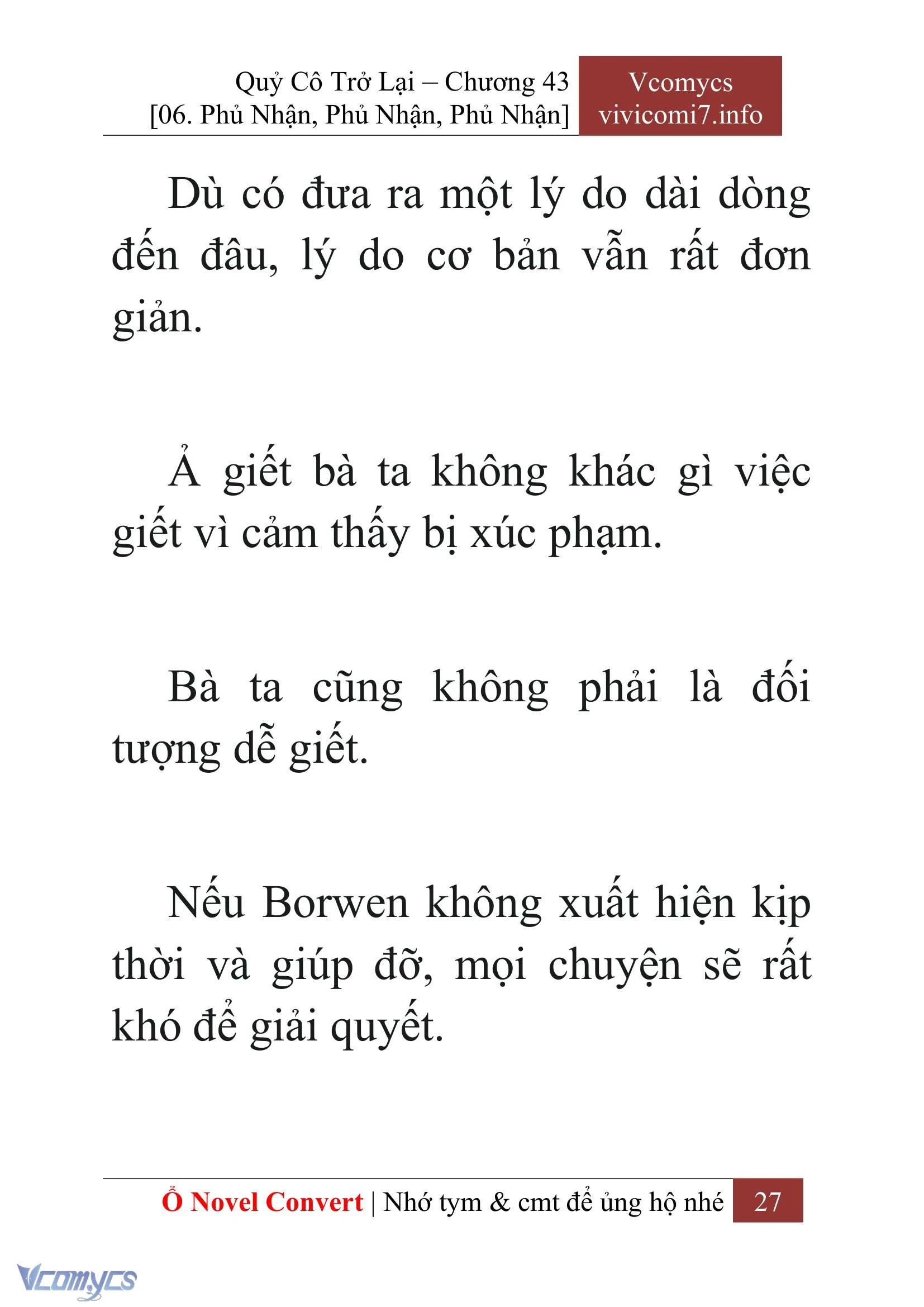 [Novel] Quý Cô Trở Lại Chapter  43 - 29