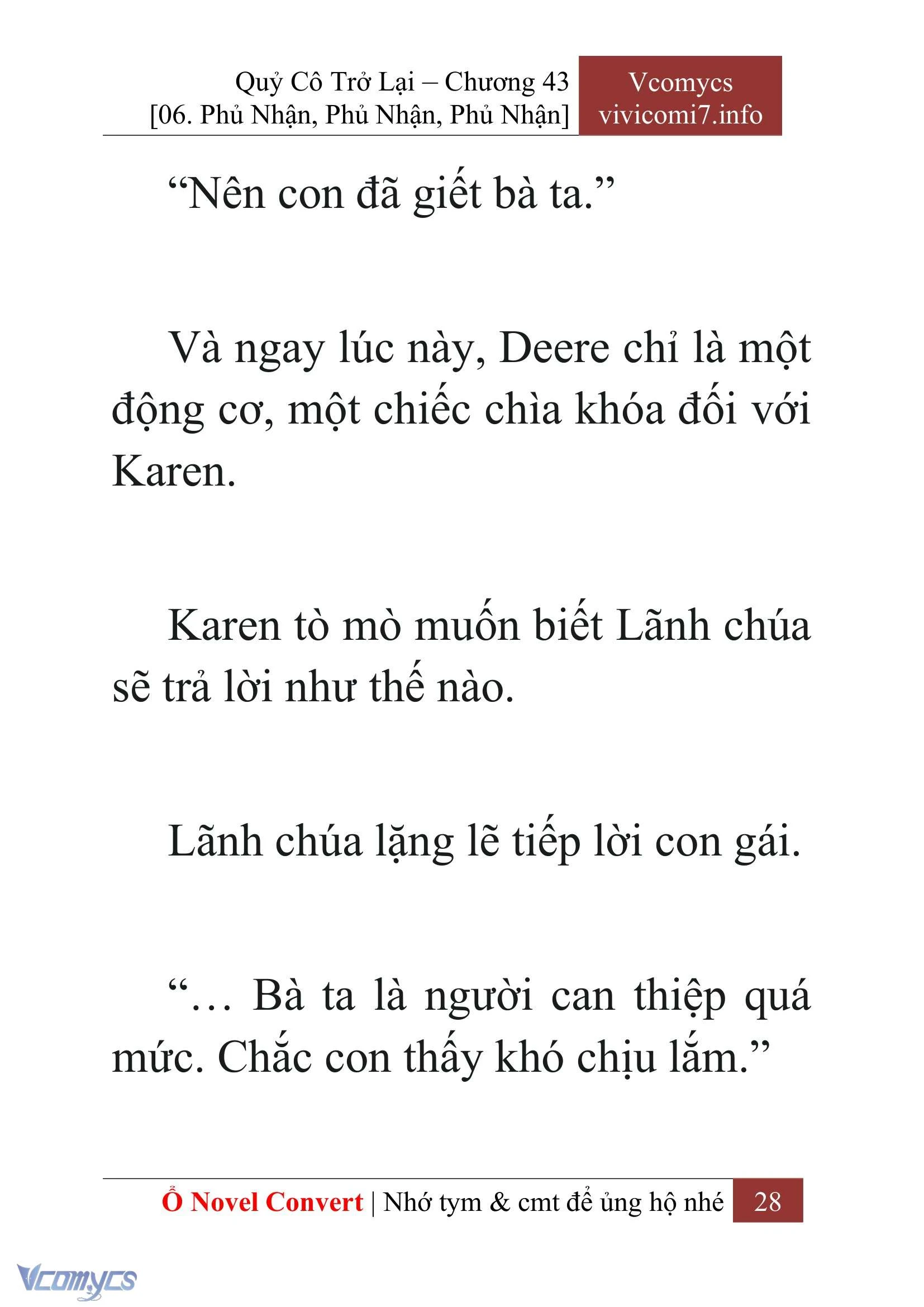 [Novel] Quý Cô Trở Lại Chapter  43 - 30