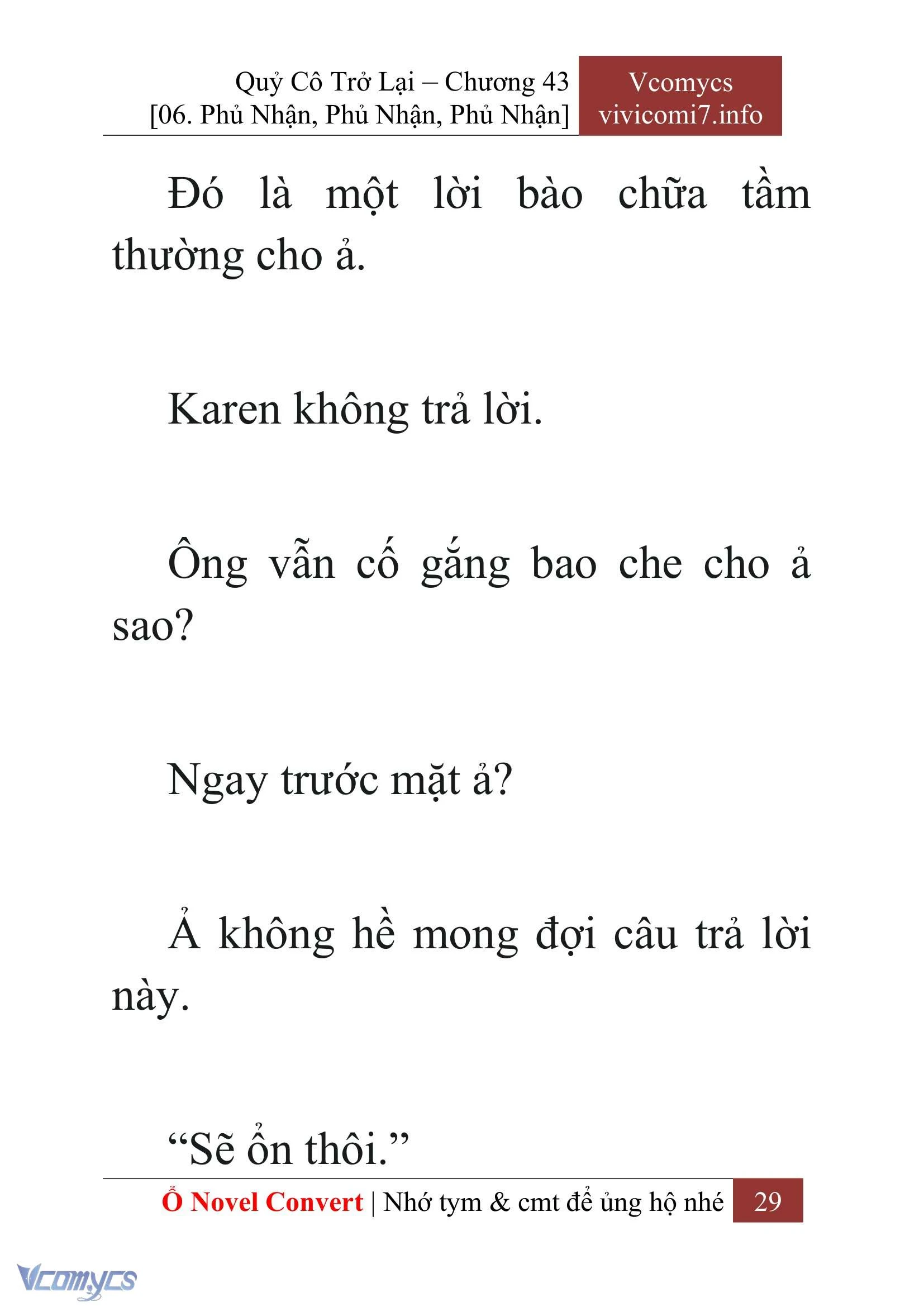 [Novel] Quý Cô Trở Lại Chapter  43 - 31