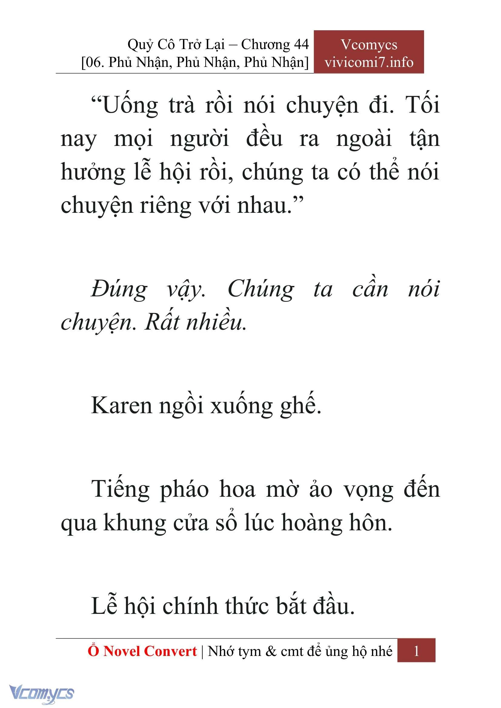 [Novel] Quý Cô Trở Lại Chapter  44 - 3