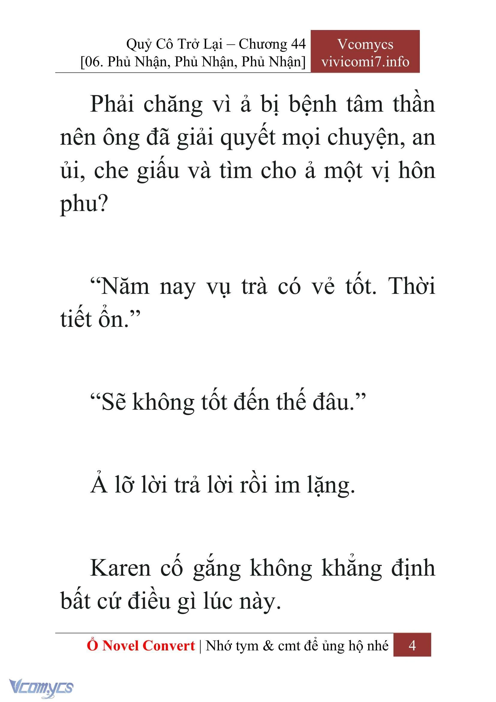 [Novel] Quý Cô Trở Lại Chapter  44 - 6