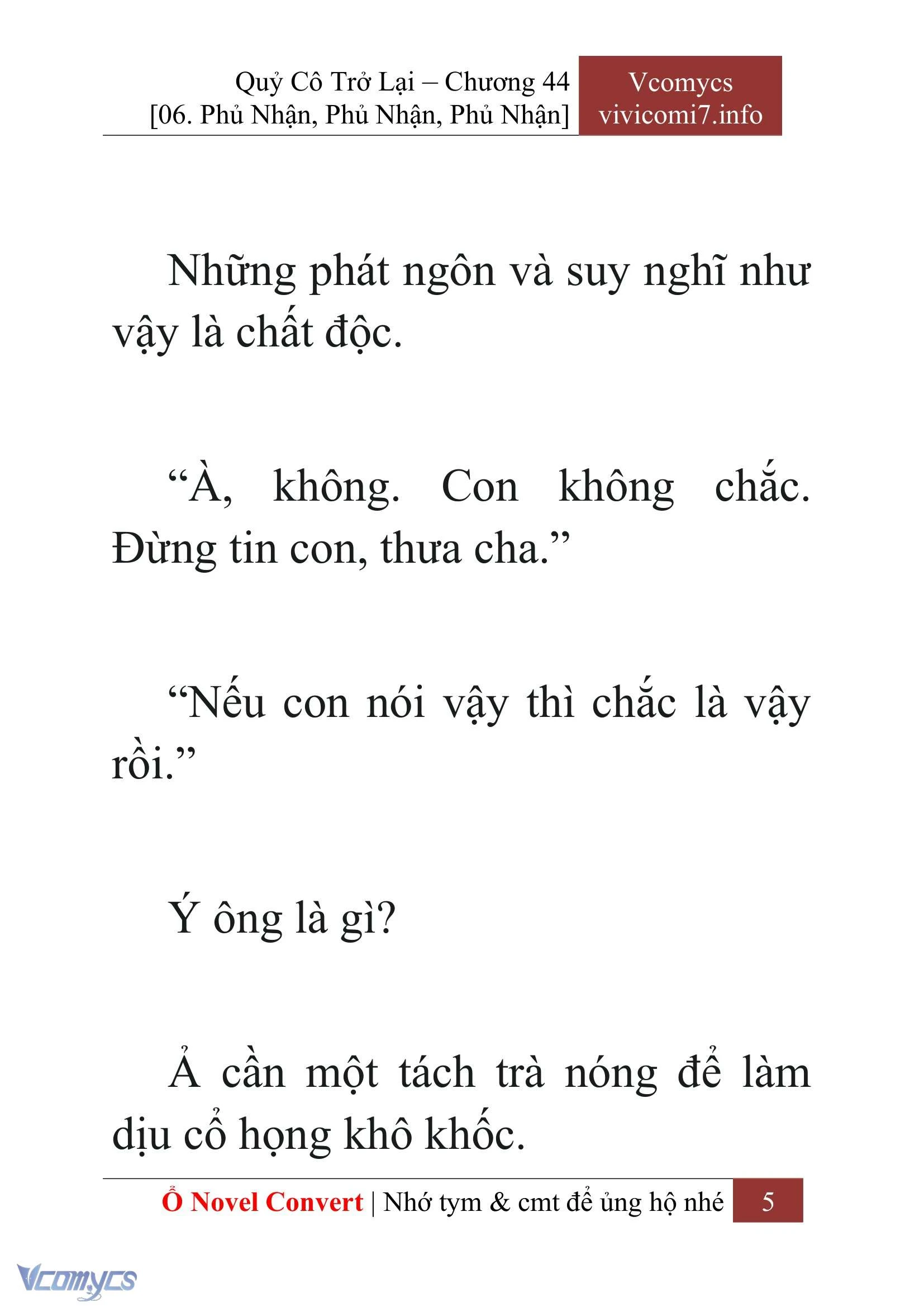 [Novel] Quý Cô Trở Lại Chapter  44 - 7