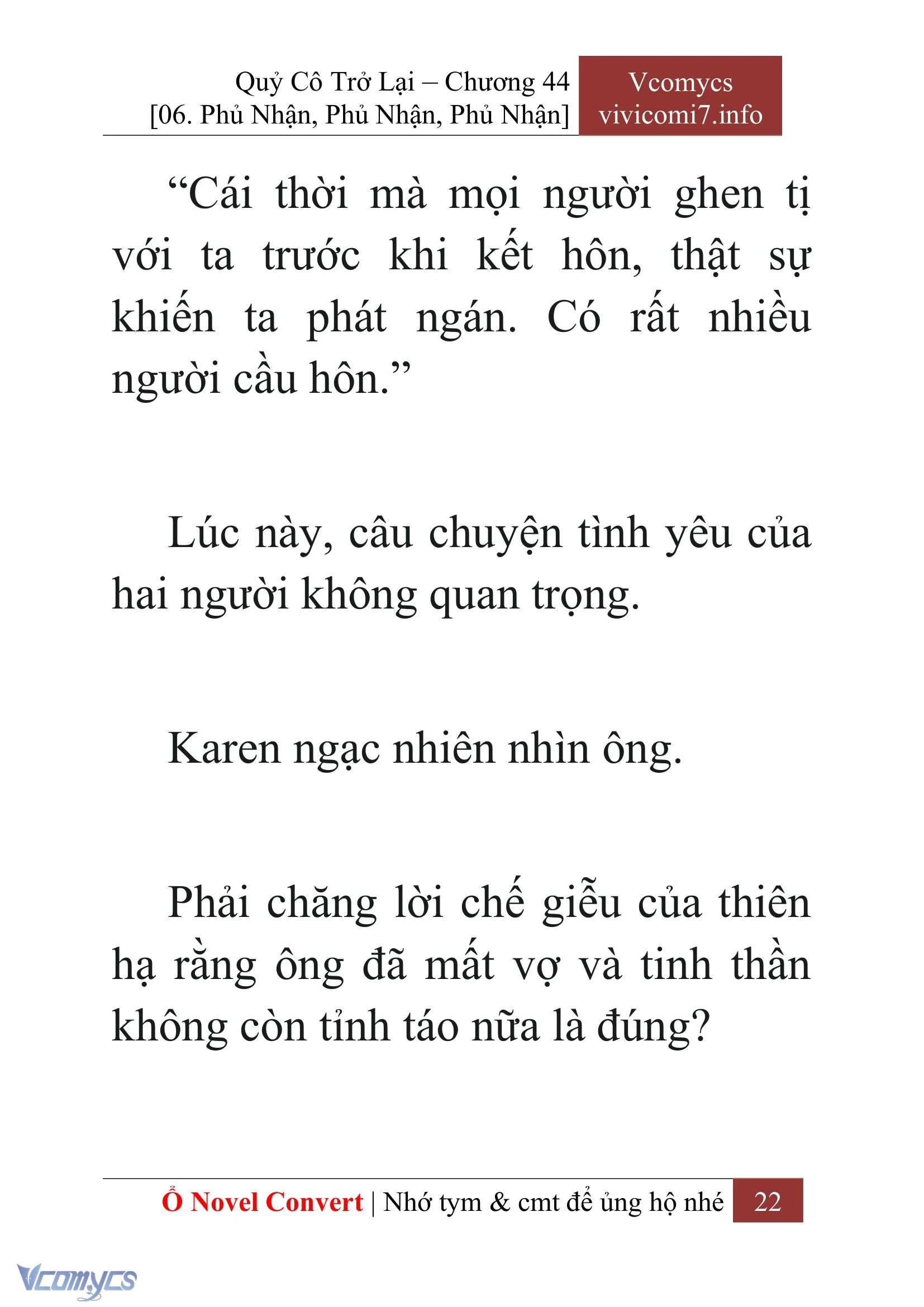 [Novel] Quý Cô Trở Lại Chapter  44 - 24