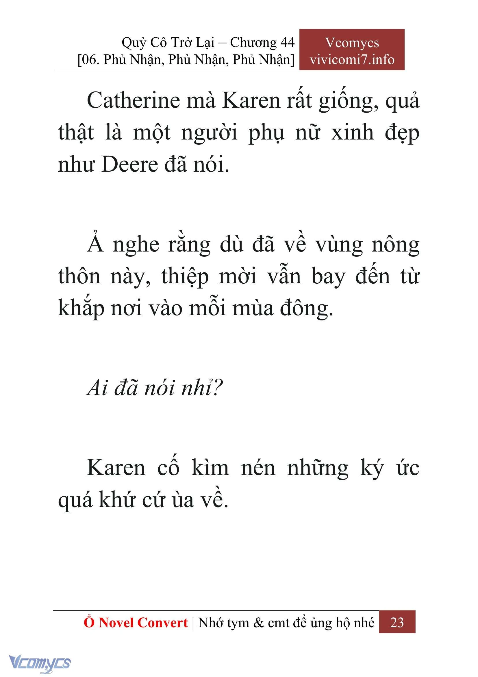 [Novel] Quý Cô Trở Lại Chapter  44 - 25
